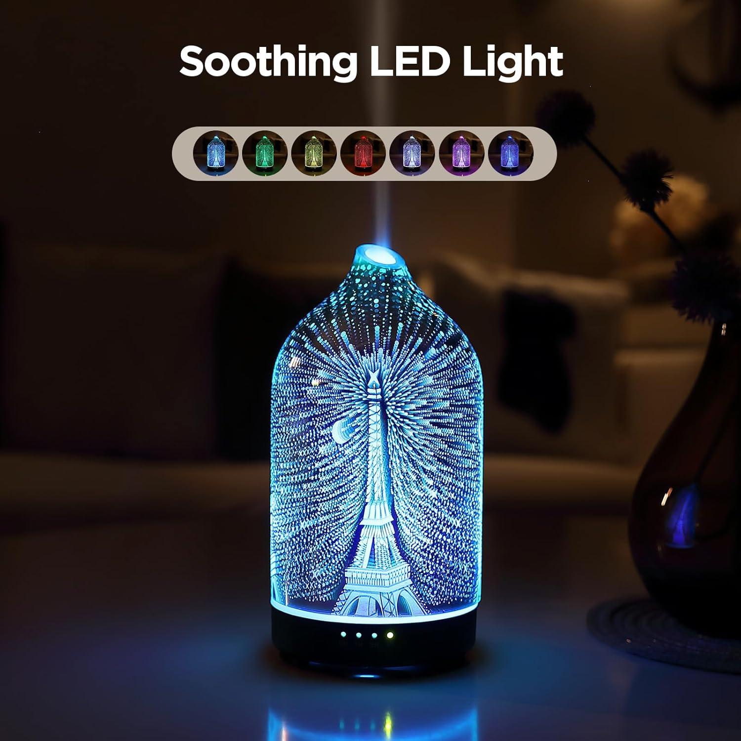 Difusor de Aromaterapia INRORANS Torre Eiffel 160ml Ultrasonido