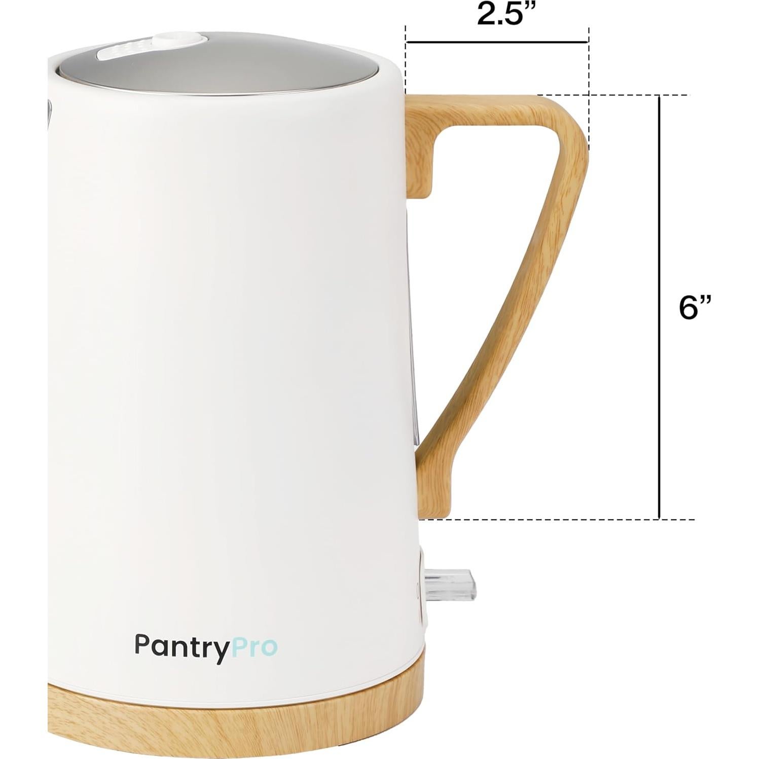 Hervidor Eléctrico PantryPro 1.7L 1500W Acero Inoxidable