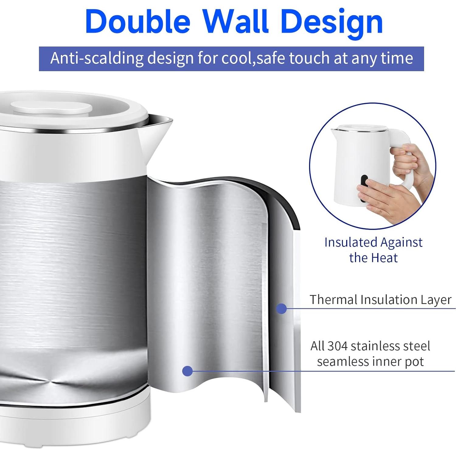 Hervidor Eléctrico Wdcme DL-018 de Acero Inoxidable 0.8L