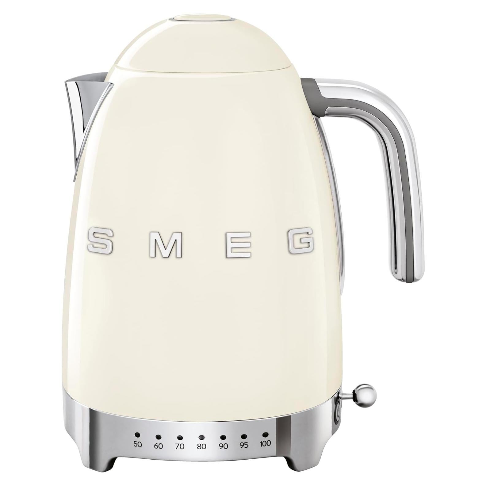 Hervidor Eléctrico SMEG KLF04 Crema 7 Tazas Temperatura Variable