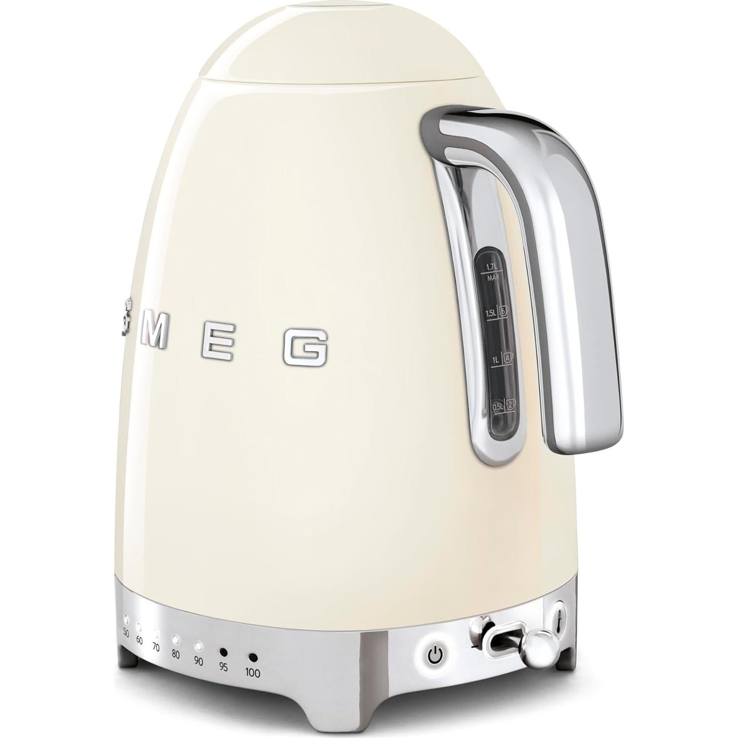 Hervidor Eléctrico SMEG KLF04 Crema 7 Tazas Temperatura Variable