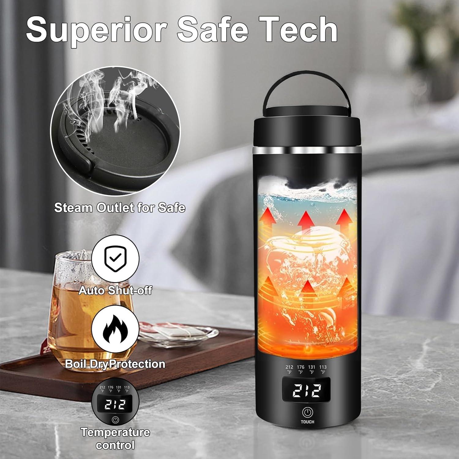 Hervidor Eléctrico de Viaje JEKABA 0.65kg 4 Temperaturas Negro