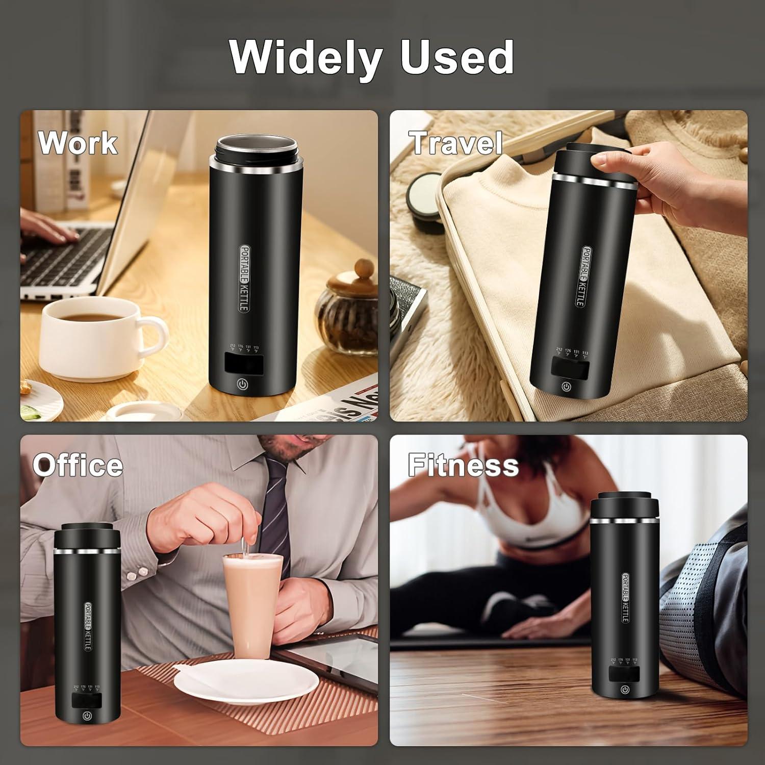 Hervidor Eléctrico de Viaje JEKABA 0.65kg 4 Temperaturas Negro