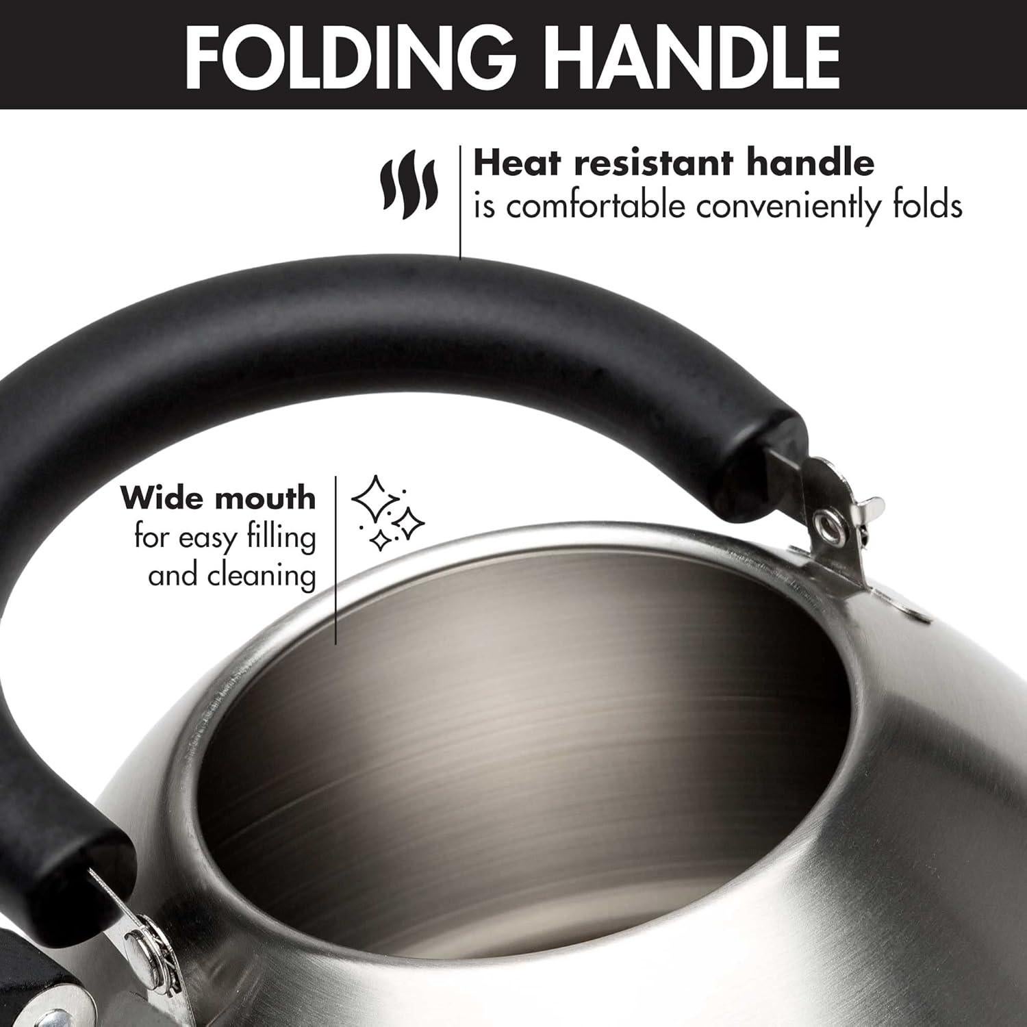 Hervidor de agua Primula Stewart 1.42L acero inoxidable silbante