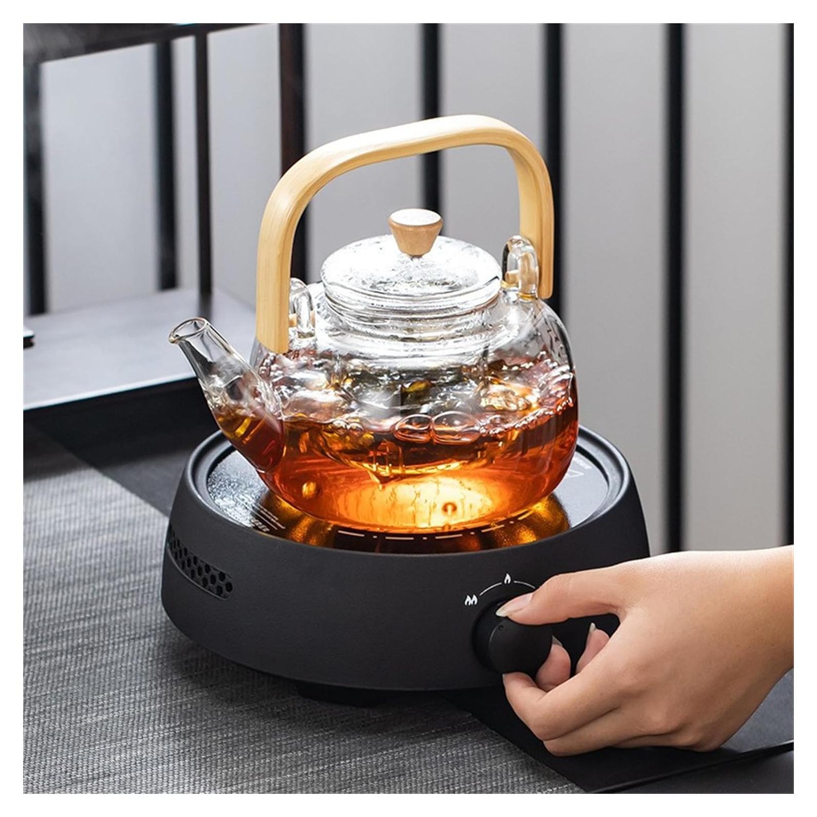 Tetera de Vidrio Borosilicato TUEQE 1000ml con Infusor