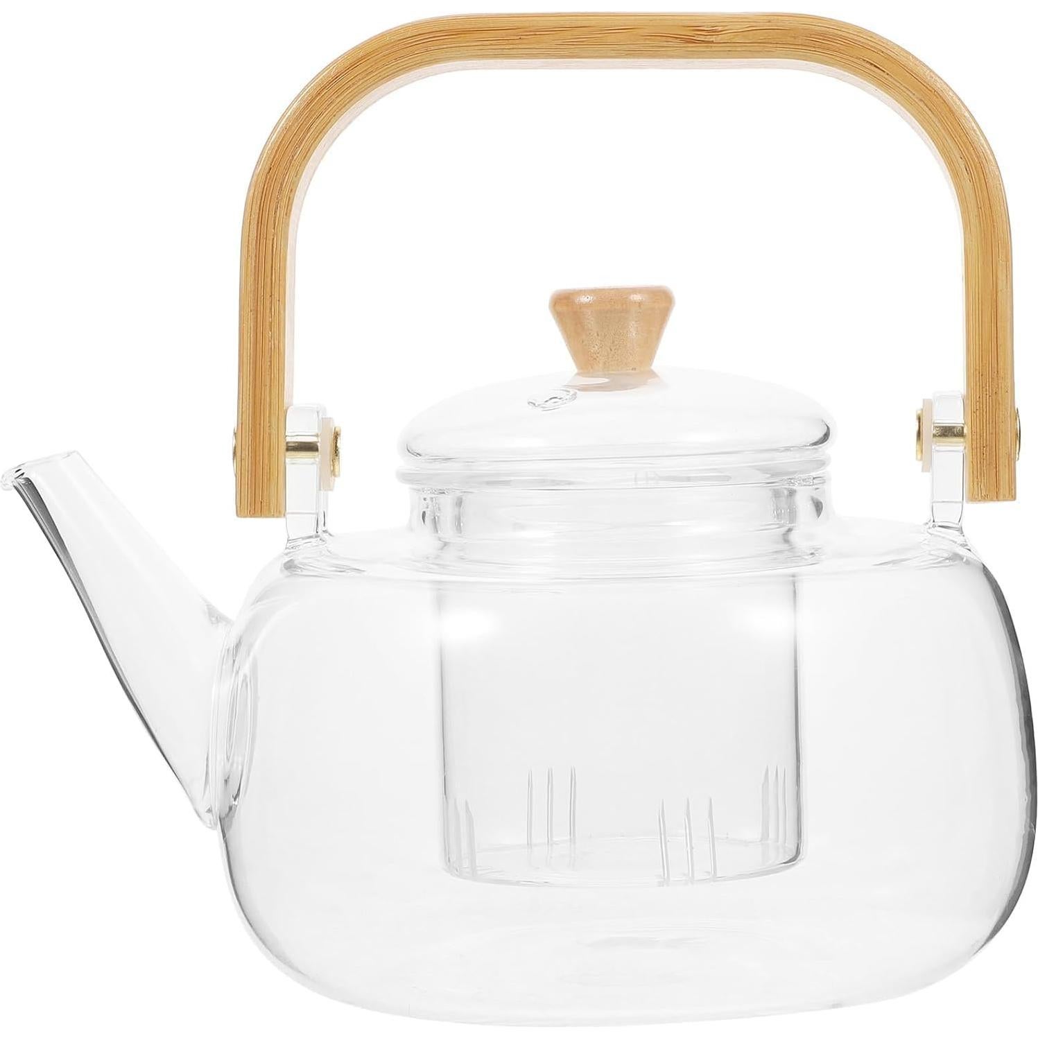 Tetera de Vidrio Borosilicato TUEQE 1000ml con Infusor