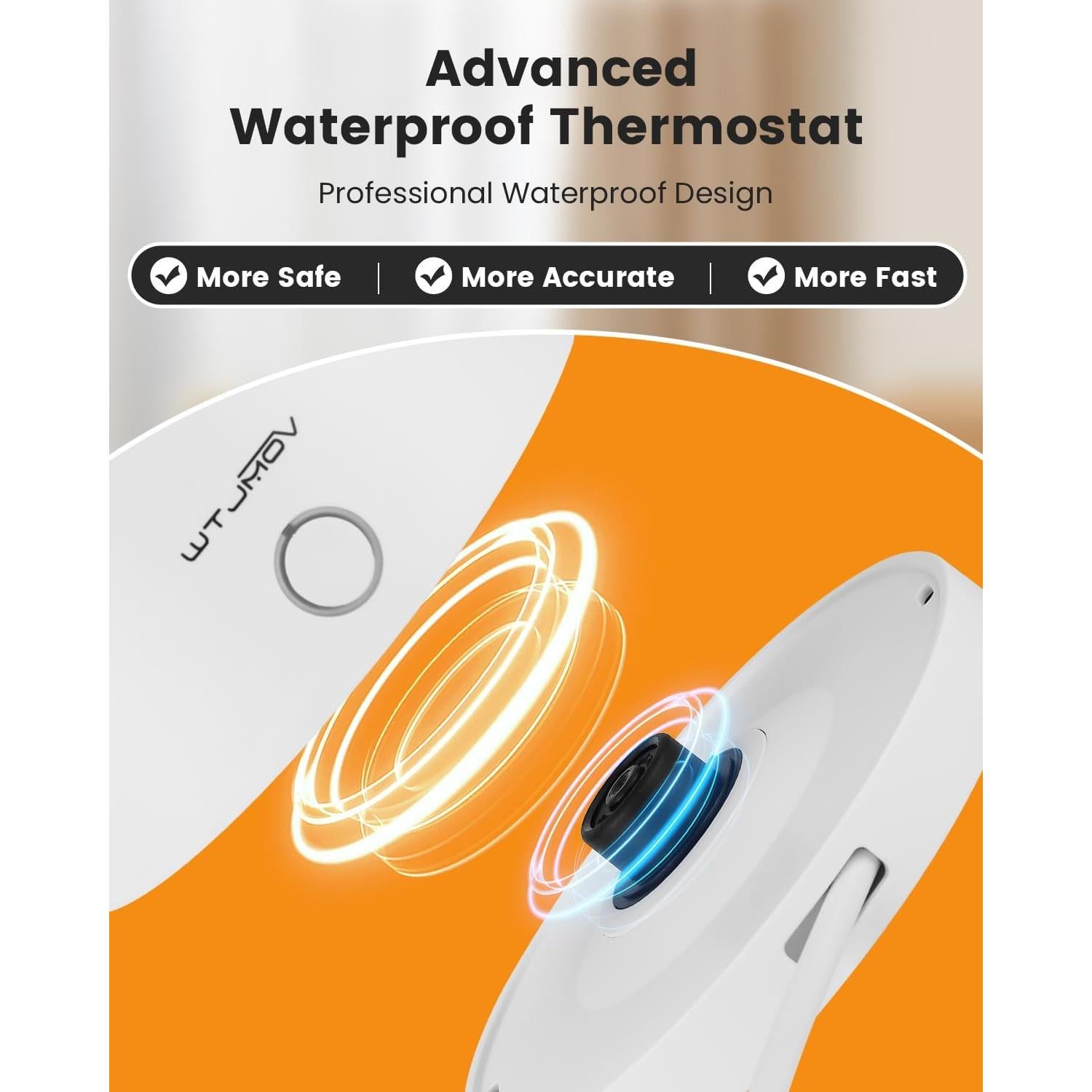 Hervidor Eléctrico WTJMOV 1.0L Acero Inoxidable 1200W Doble Pared