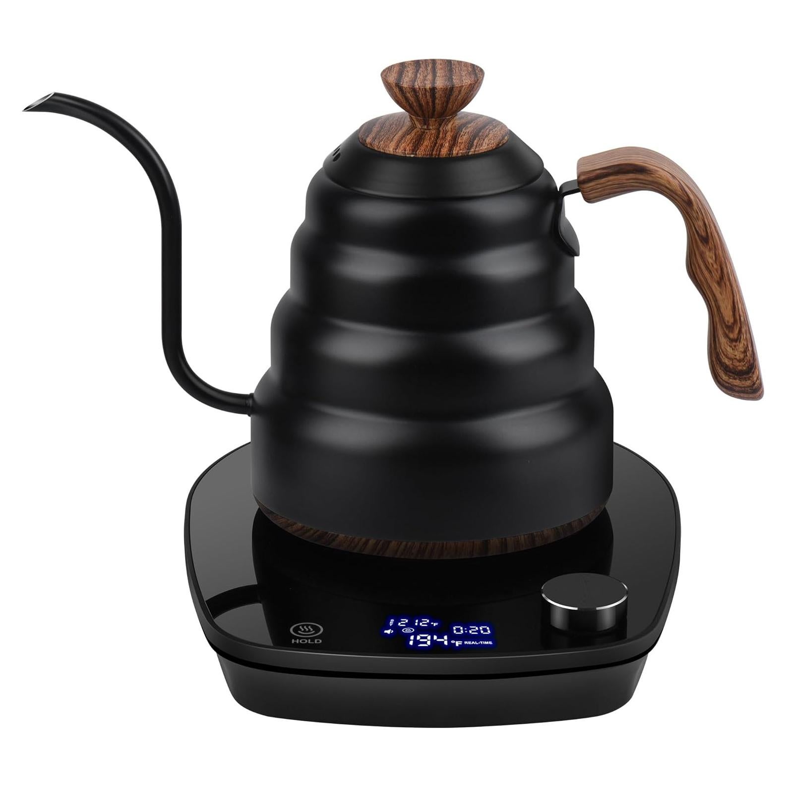 Hervidor Eléctrico de Cuello de Cisne kwkwoice 0.9L 1000W Negro