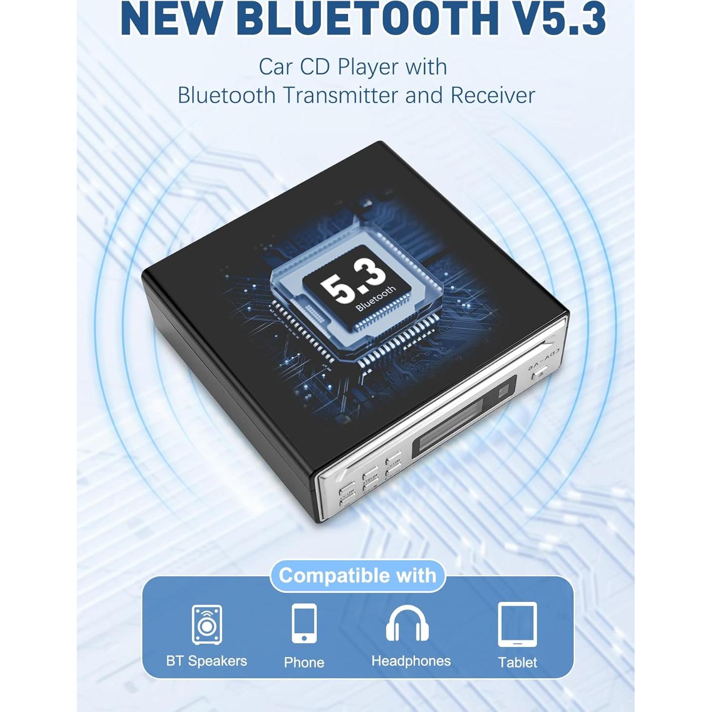 Reproductor de CD HiFi Tovlroy CDA-A6 con Bluetooth y USB