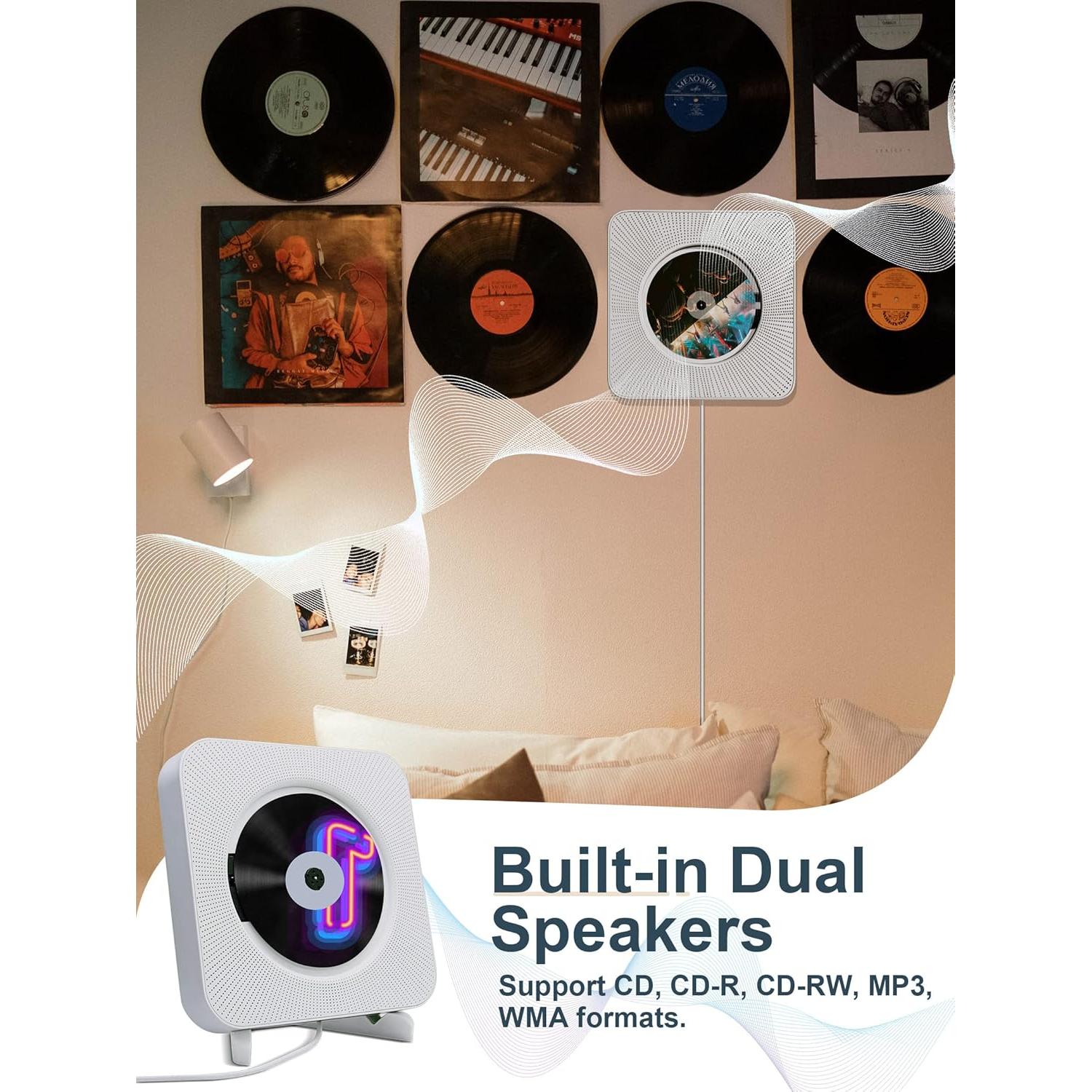 Reproductor de CD Montado en Pared Homlab CD1-001 Bluetooth