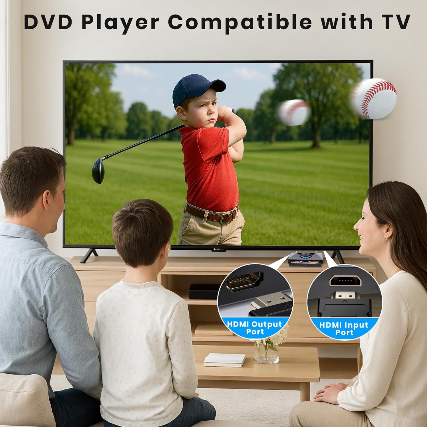 Reproductor de DVD 6-en-1 Aelrsoch SY-913 HDMI USB 1080P