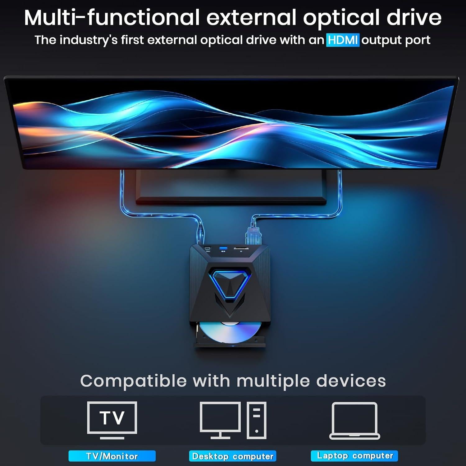 Reproductor de DVD 6-en-1 Aelrsoch SY-913 HDMI USB 1080P