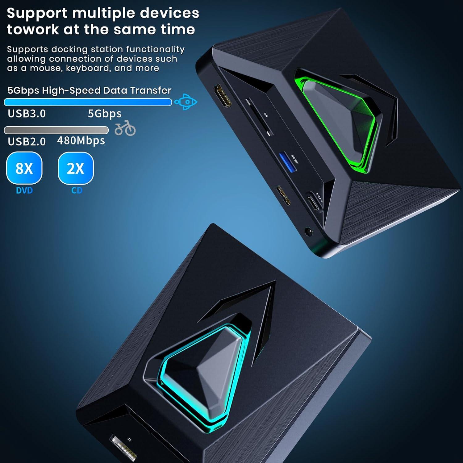 Reproductor de DVD 6-en-1 Aelrsoch SY-913 HDMI USB 1080P