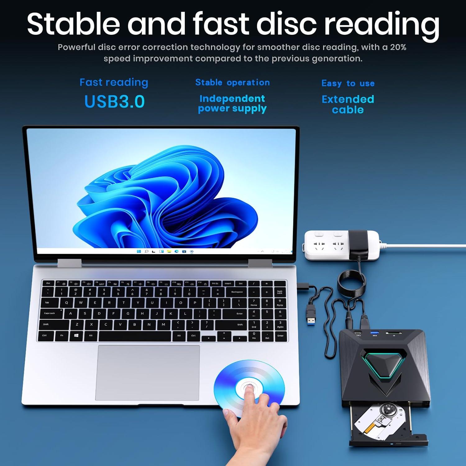 Reproductor de DVD 6-en-1 Aelrsoch SY-913 HDMI USB 1080P