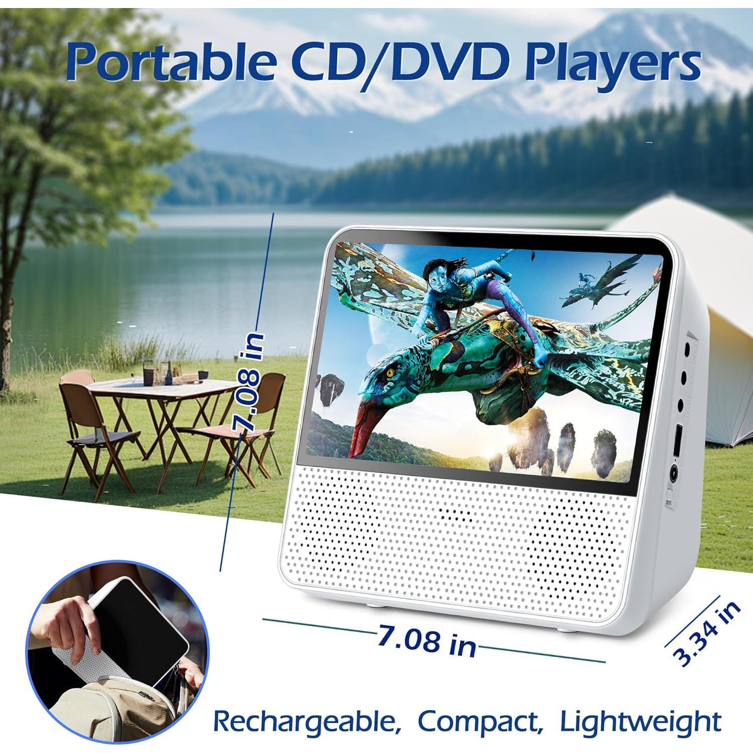 Reproductor DVD portátil SHIWAKOTO 9.8" Bluetooth 4000mAh