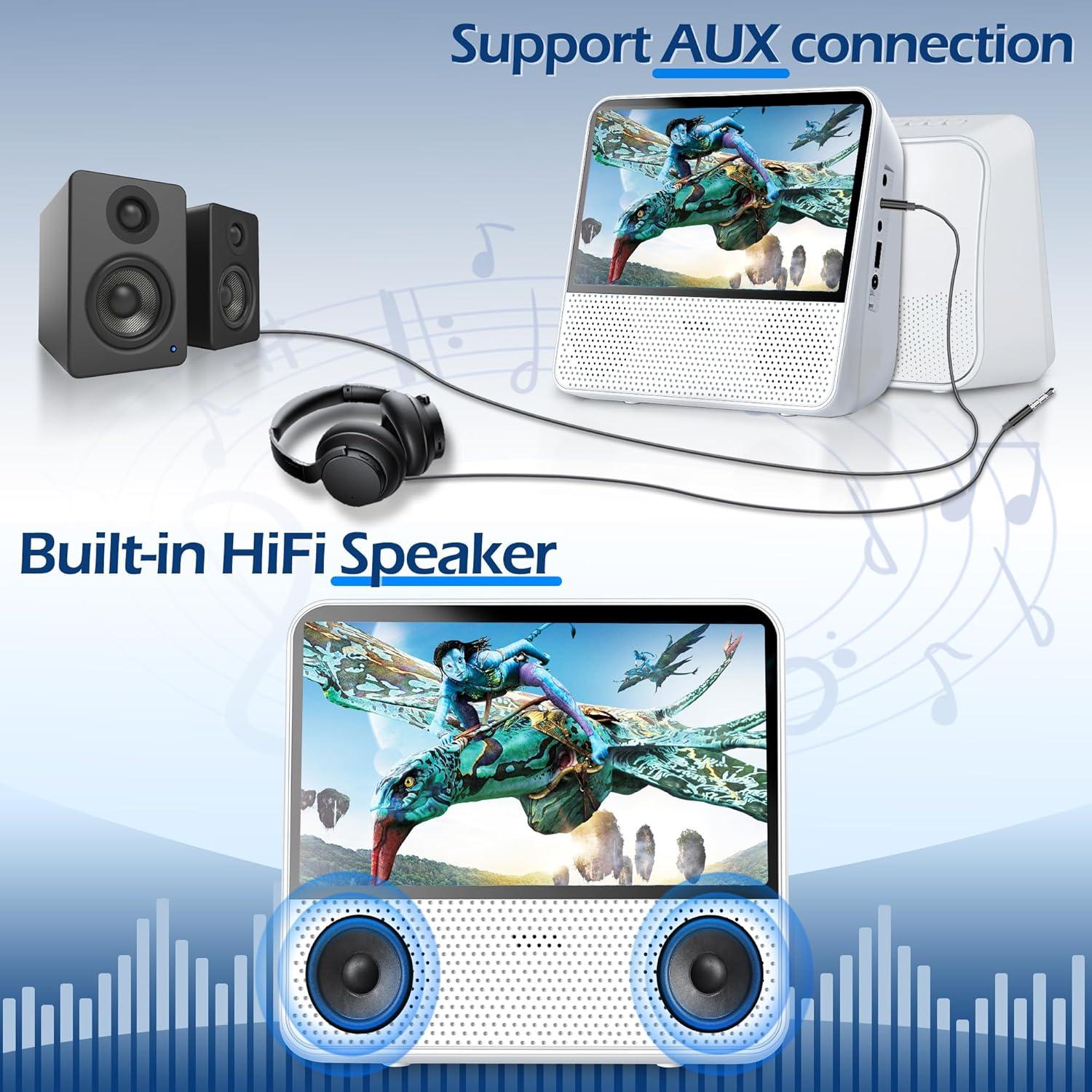 Reproductor DVD portátil SHIWAKOTO 9.8" Bluetooth 4000mAh