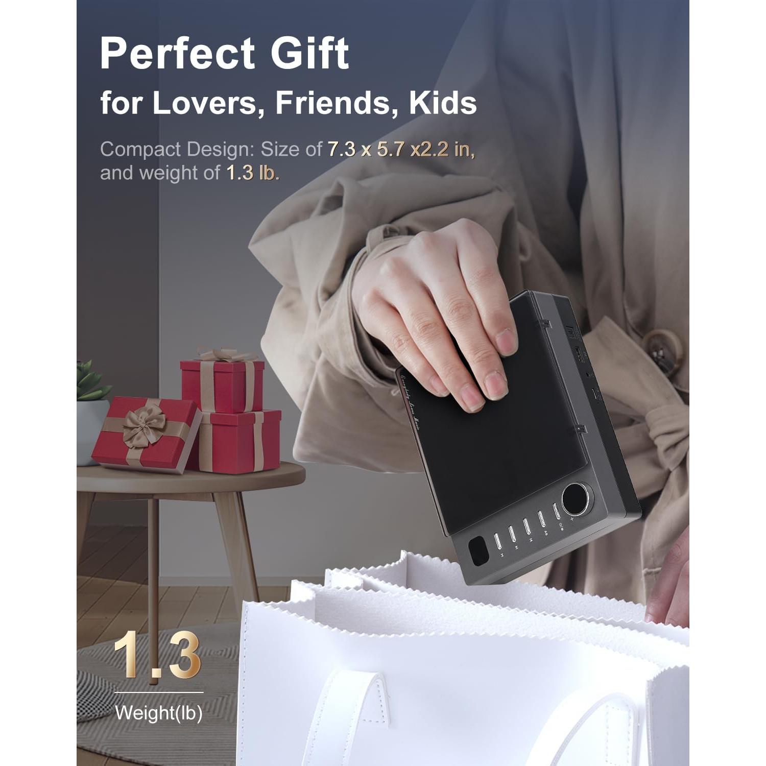 Reproductor de CD Portátil Leapwell Bluetooth USB FM Negro