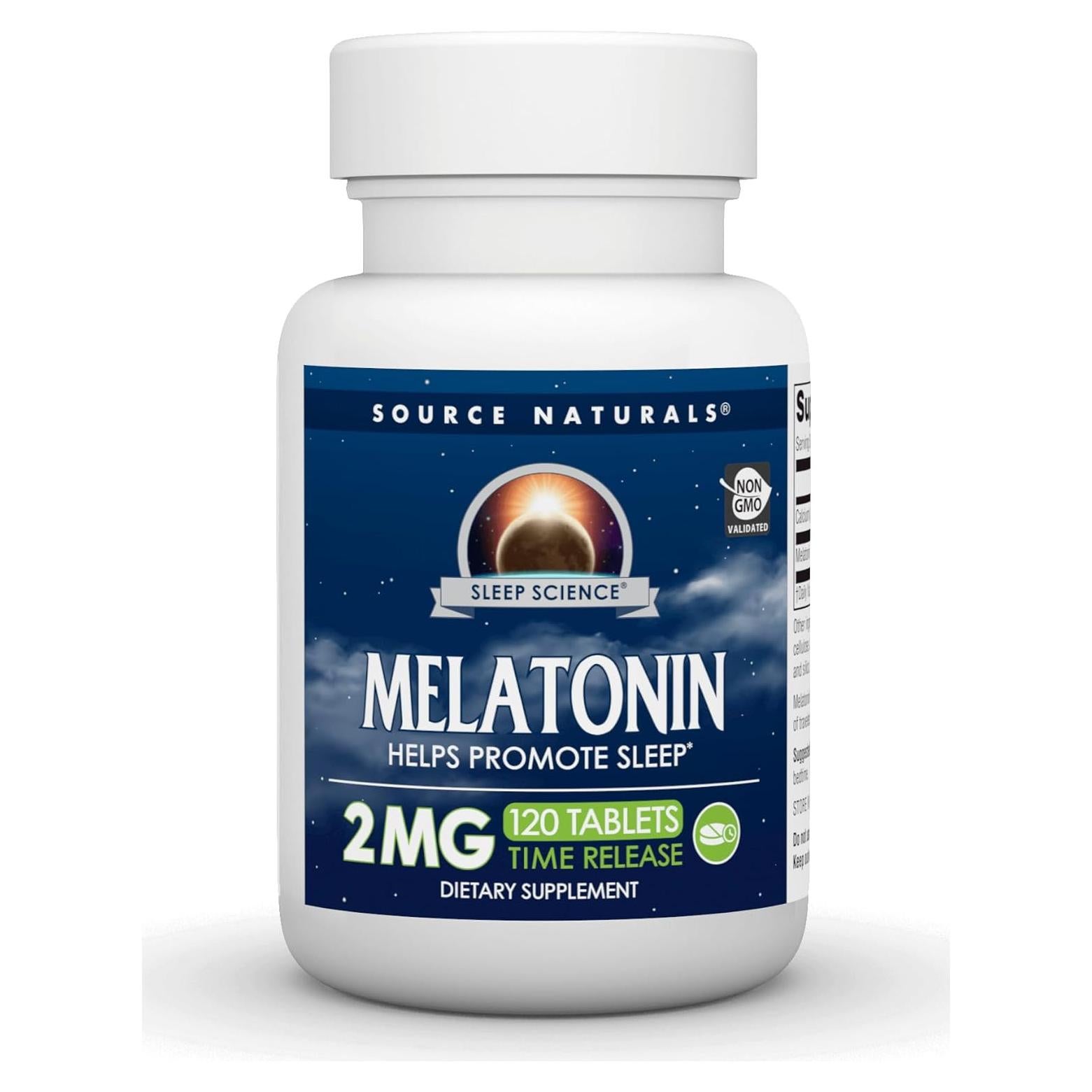 Melatonina 2 mg Source Naturals - 120 Tabletas Prolongadas