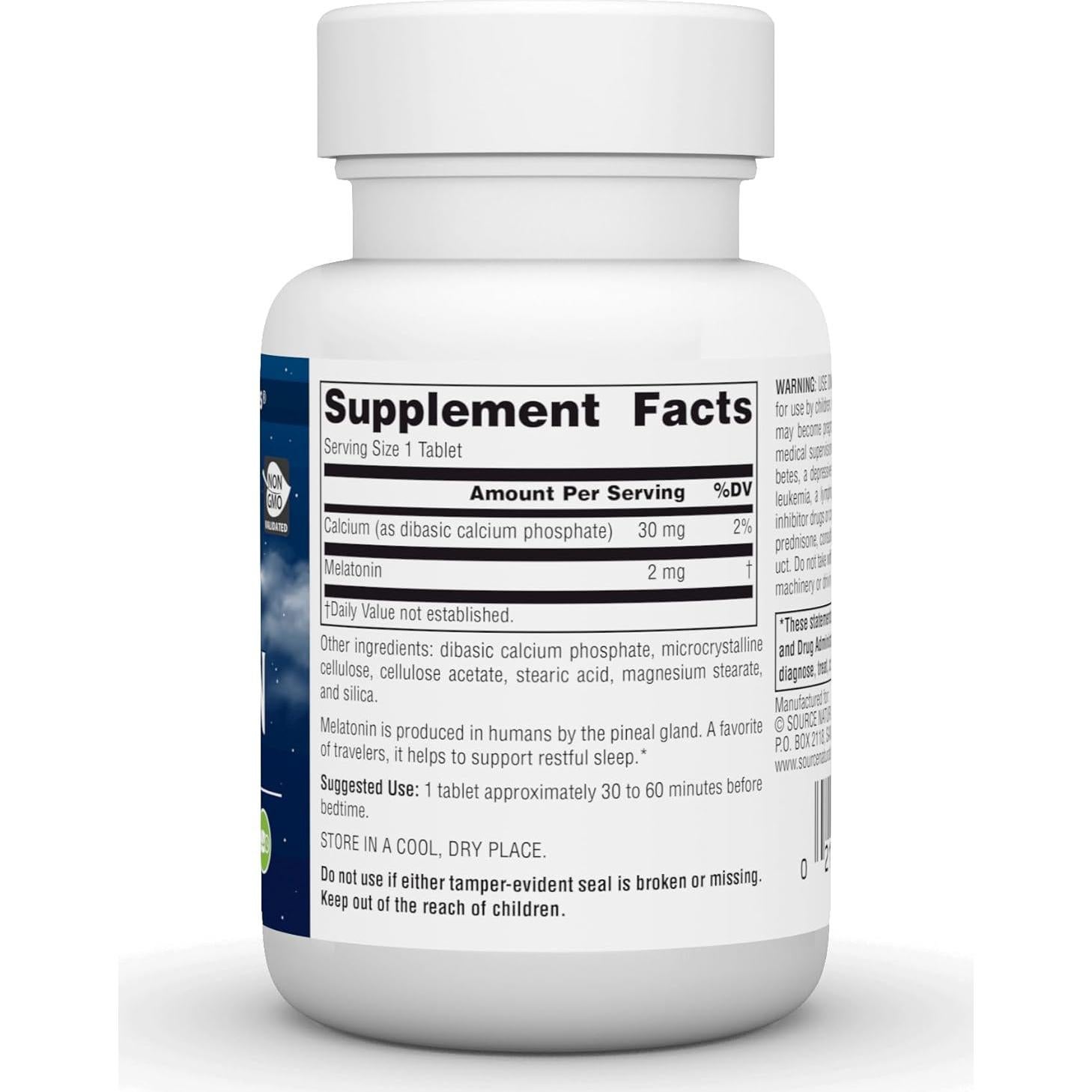 Melatonina 2 mg Source Naturals - 120 Tabletas Prolongadas