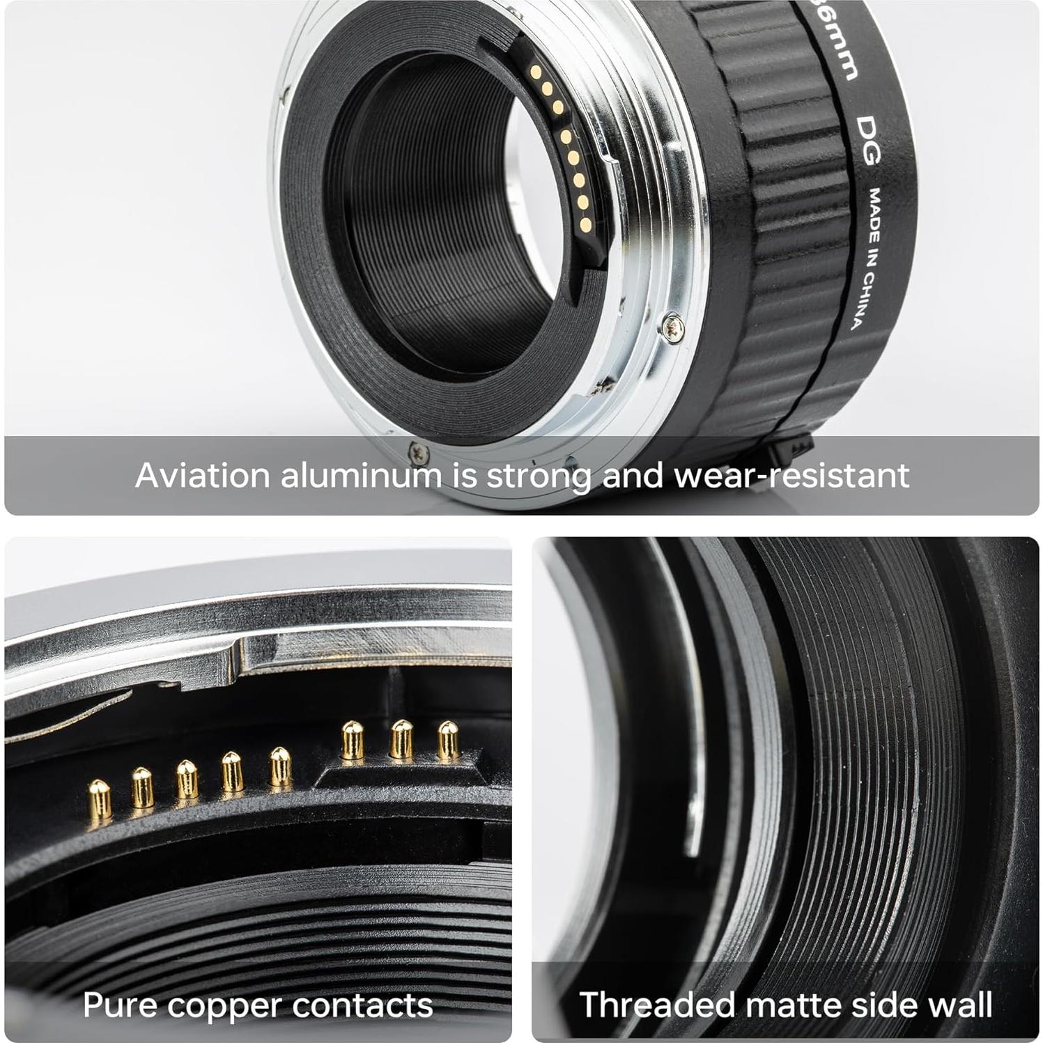 Anillo Adaptador VILTROX DG-C Tubos de Extensión Macro Canon