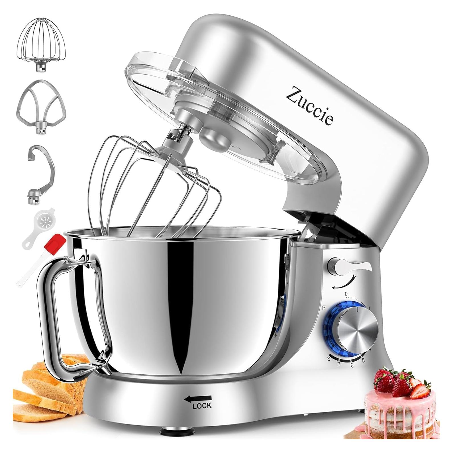 Batidora de pie eléctrica Zuccie 4.8QT 380W 8 velocidades