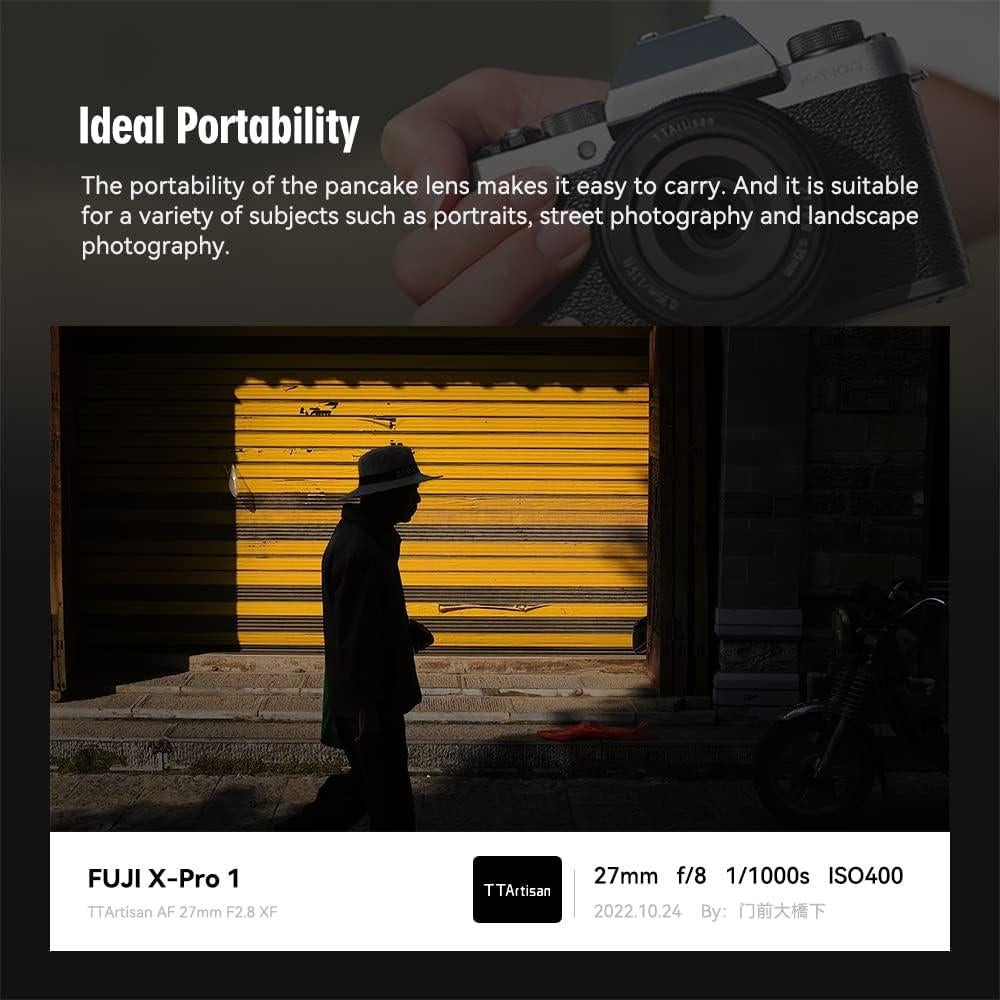 Lente Gran Angular Autofoco TTArtisan 27mm F2.8 para Fuji X