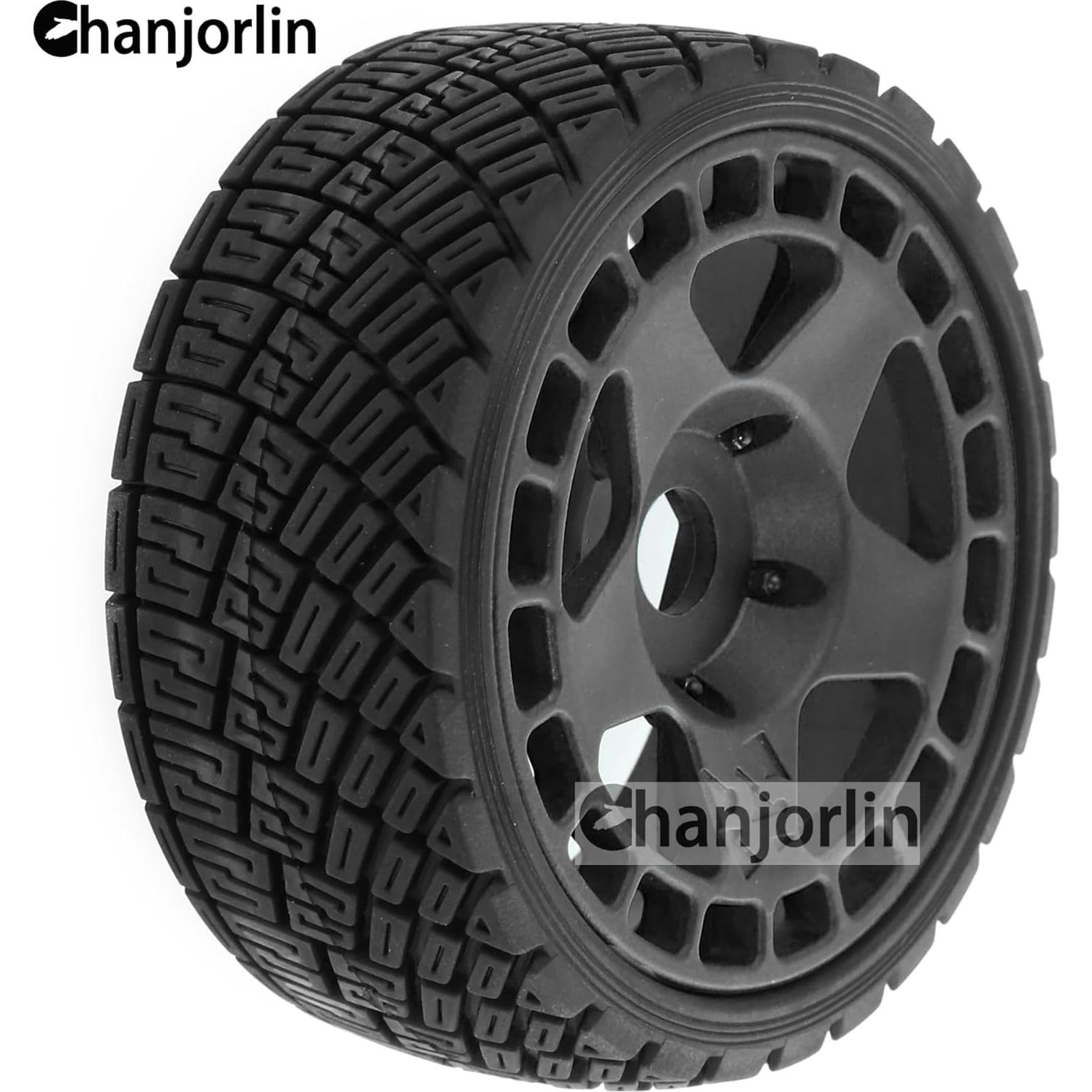 Neumáticos y Ruedas RC 1:8 Chanjorlin 17mm Hex Negro 4Pcs