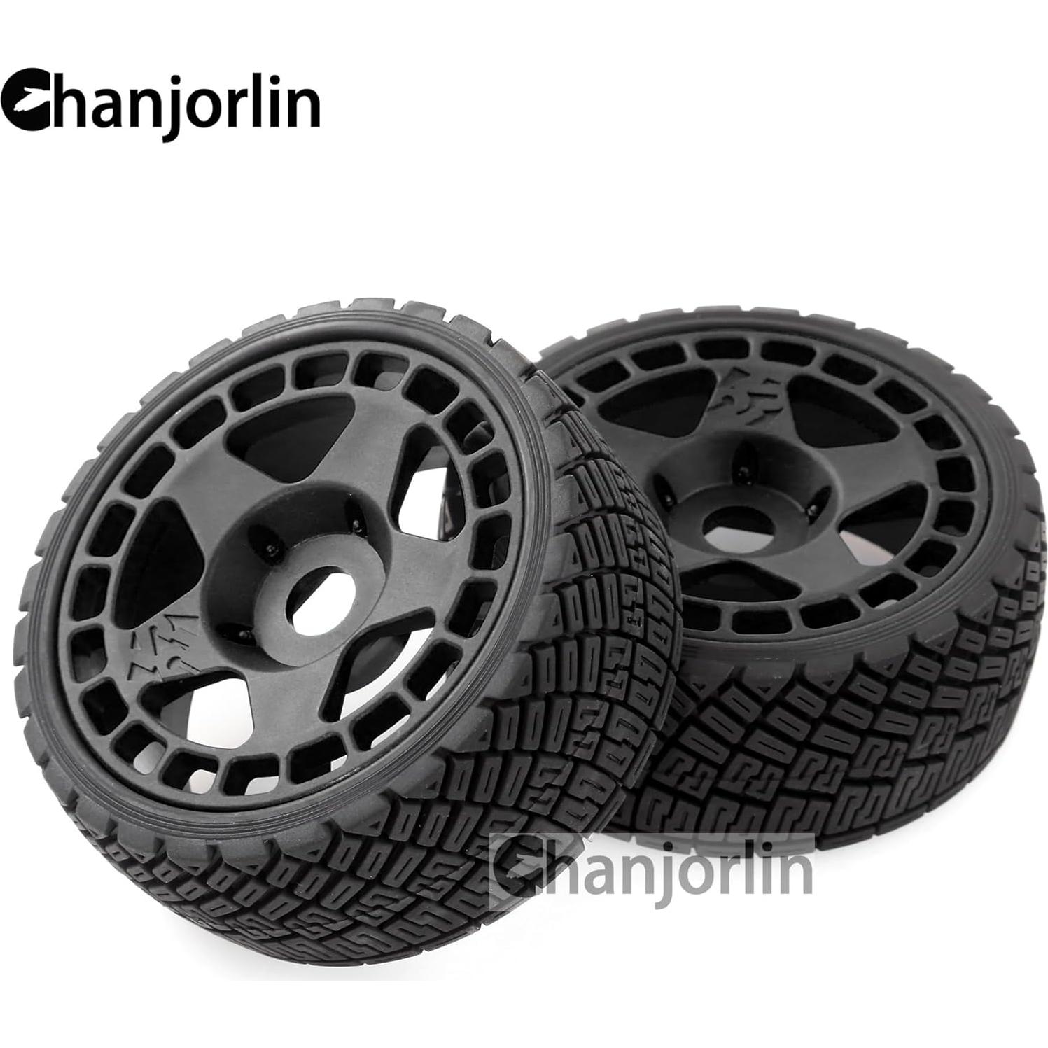 Neumáticos y Ruedas RC 1:8 Chanjorlin 17mm Hex Negro 4Pcs