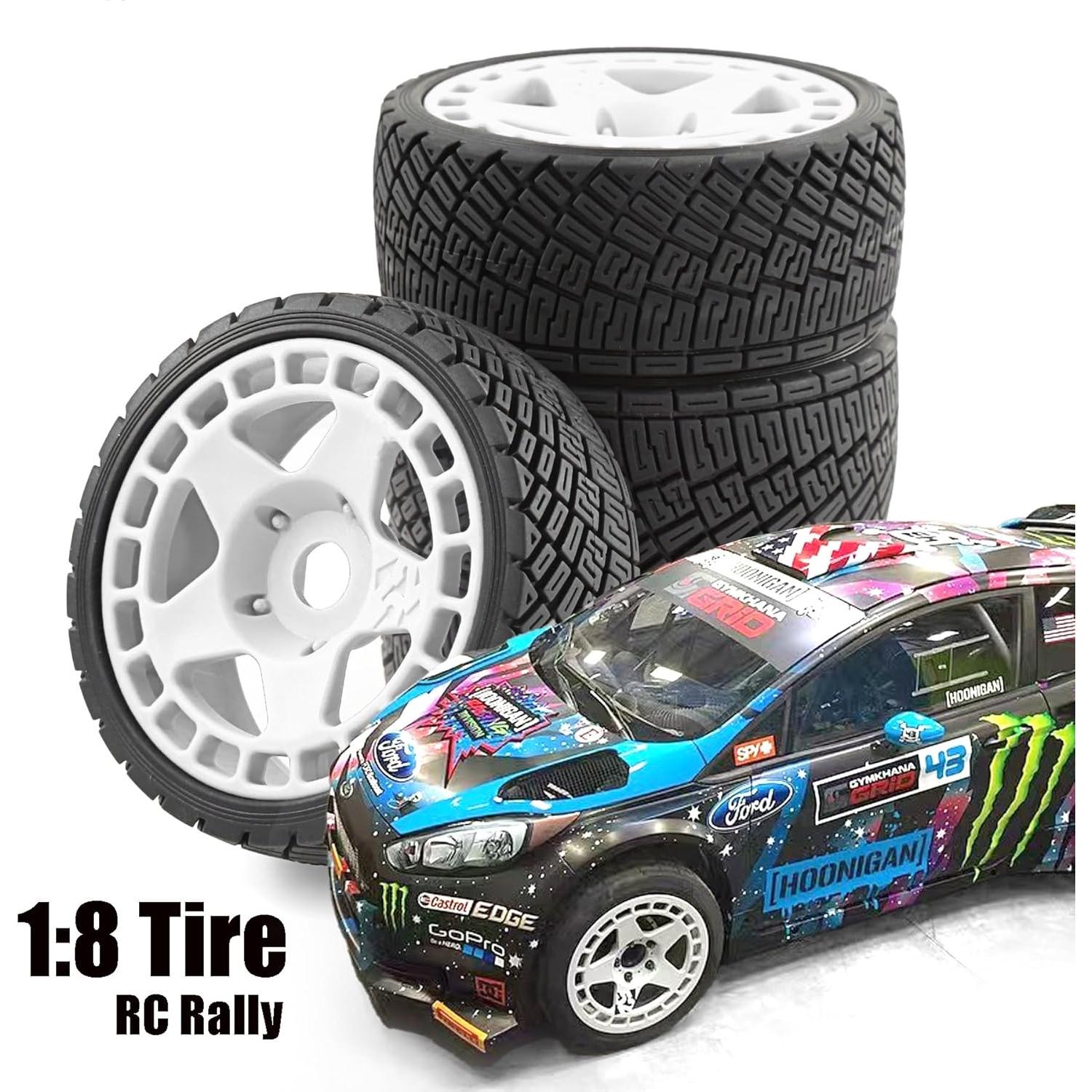 Neumáticos y Ruedas RC 1:8 Chanjorlin 17mm Hex Negro 4Pcs