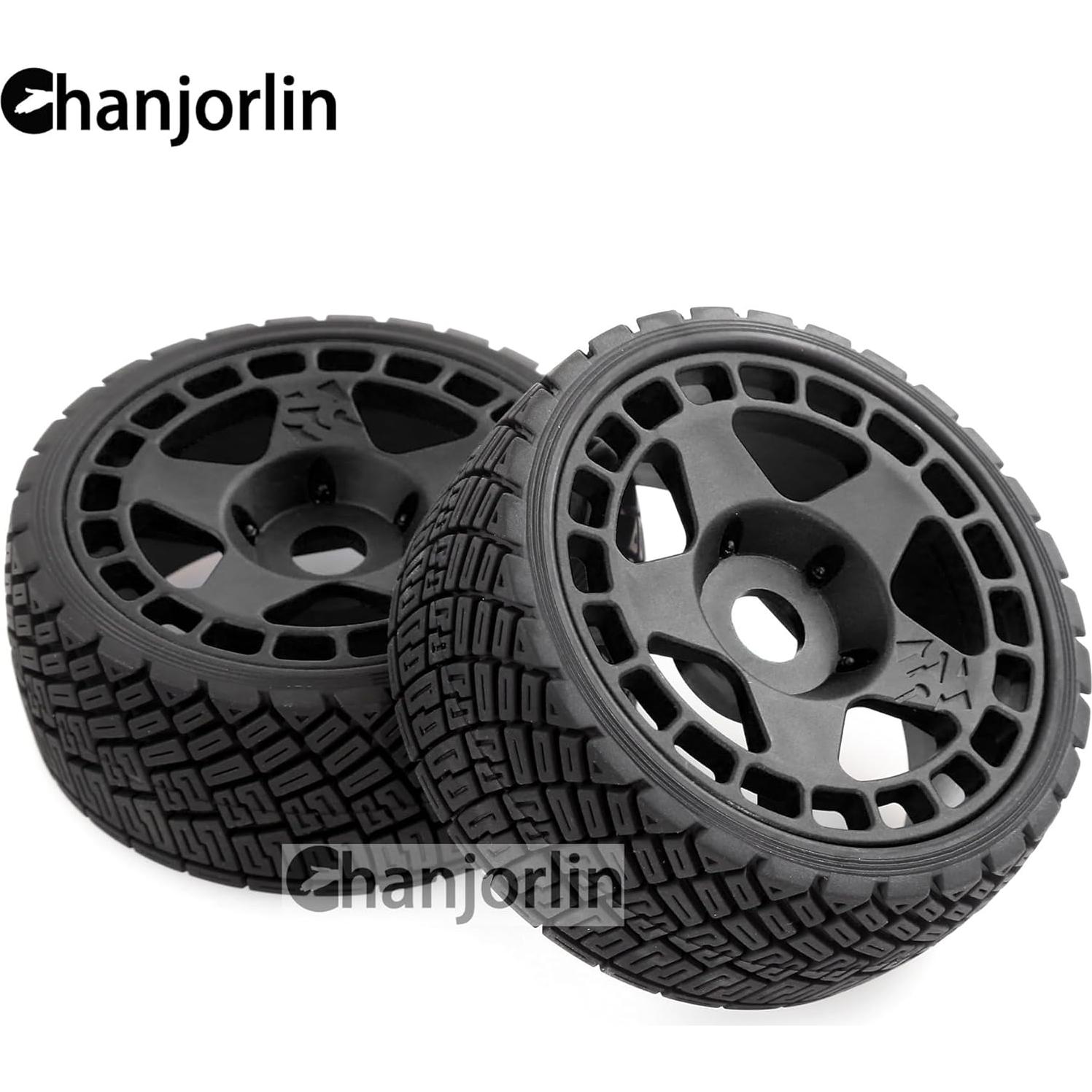 Neumáticos y Ruedas RC 1:8 Chanjorlin 17mm Hex Negro 4Pcs