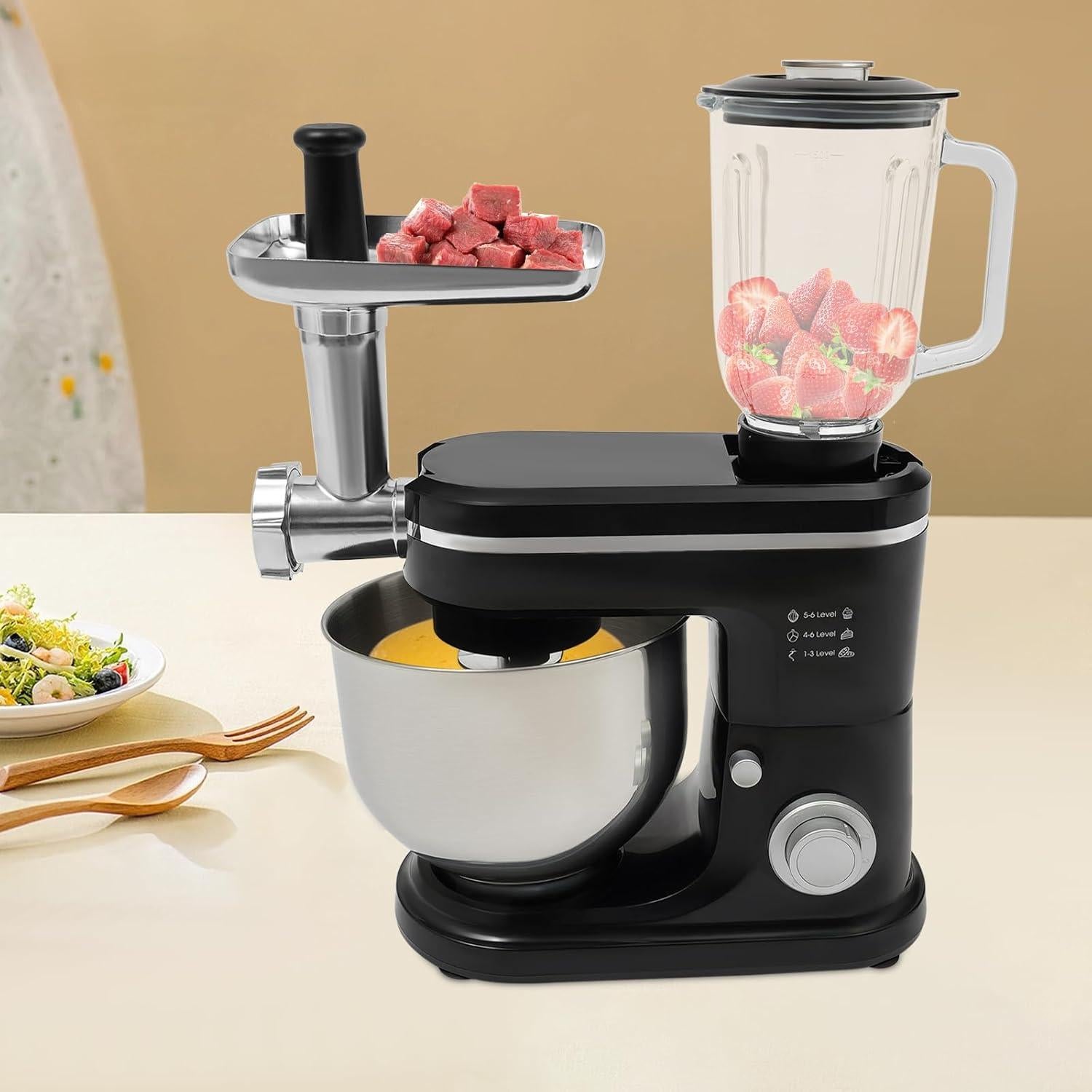 Procesador de Alimentos NIENIEE Mezclador de Pie 6L Negro