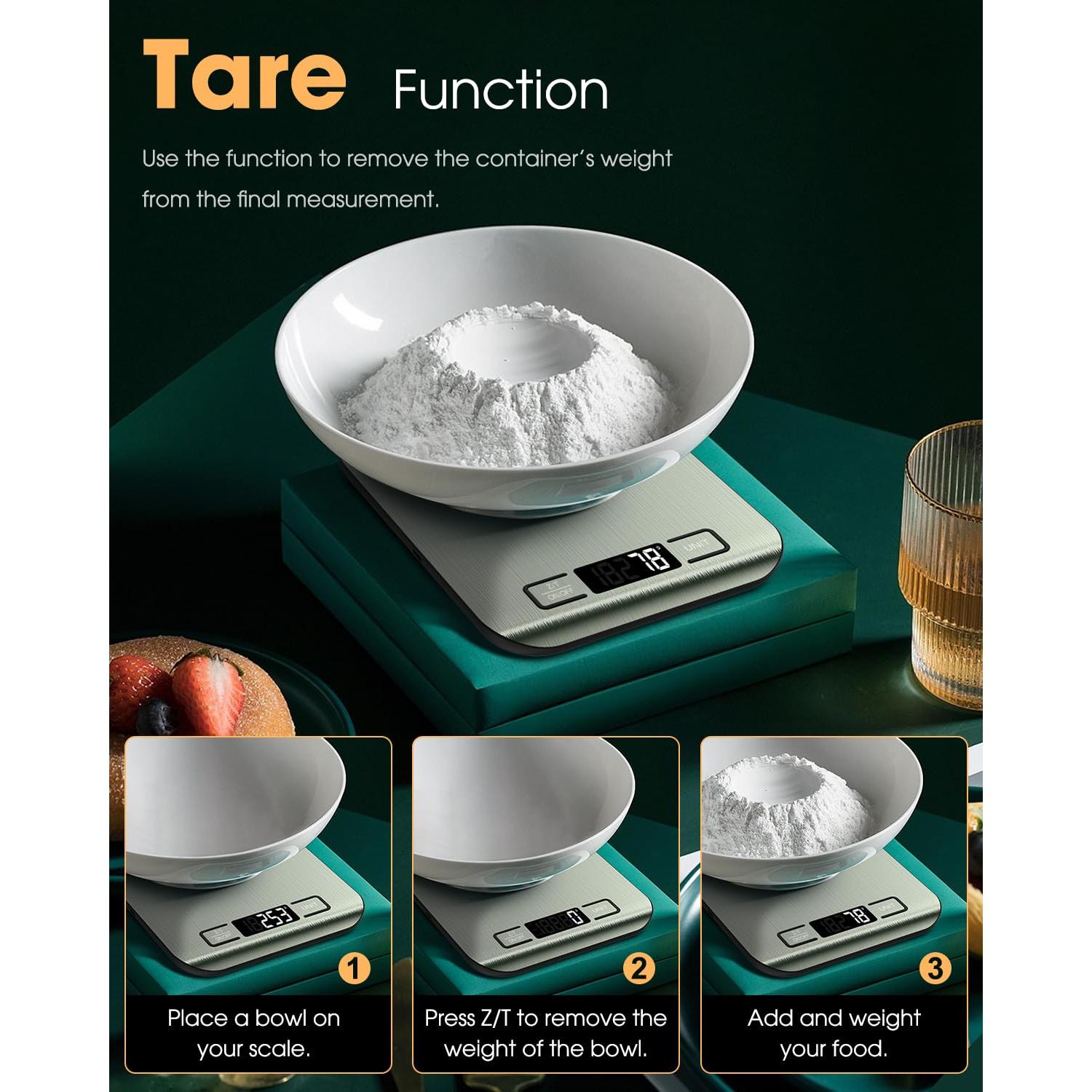 Balanza de Cocina Digital Mik-Nana 10 kg Plata LCD 6 Unidades