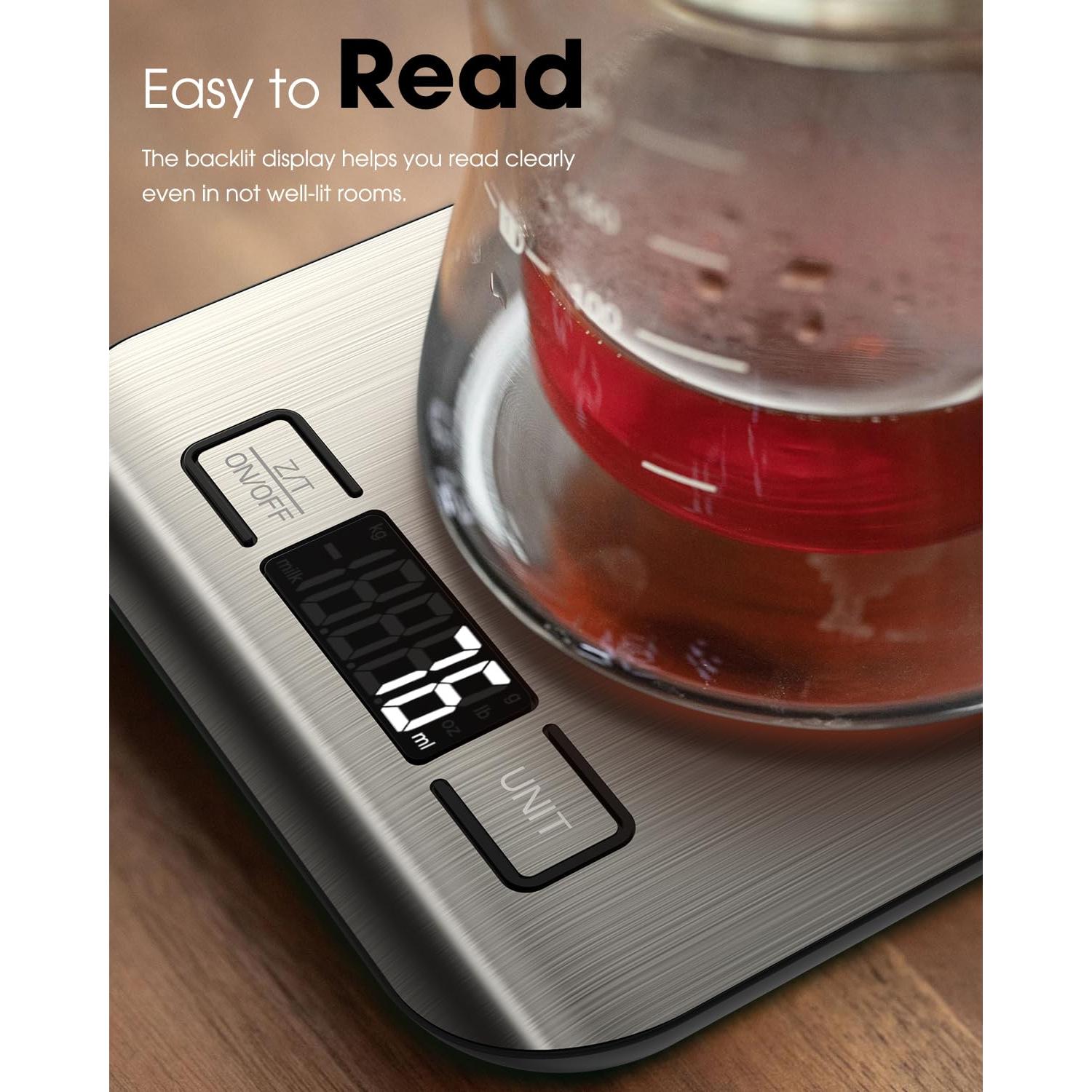 Balanza de Cocina Digital Mik-Nana 10 kg Plata LCD 6 Unidades