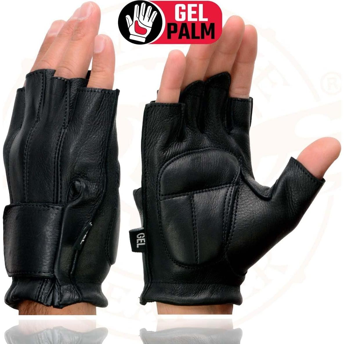 Guantes de Motocicleta Milwaukee Leather SH850 Cuero Negro X-Pequeño