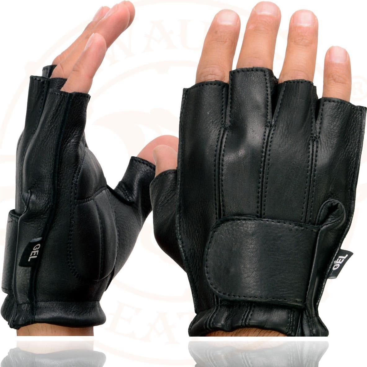 Guantes de Motocicleta Milwaukee Leather SH850 Cuero Negro X-Pequeño