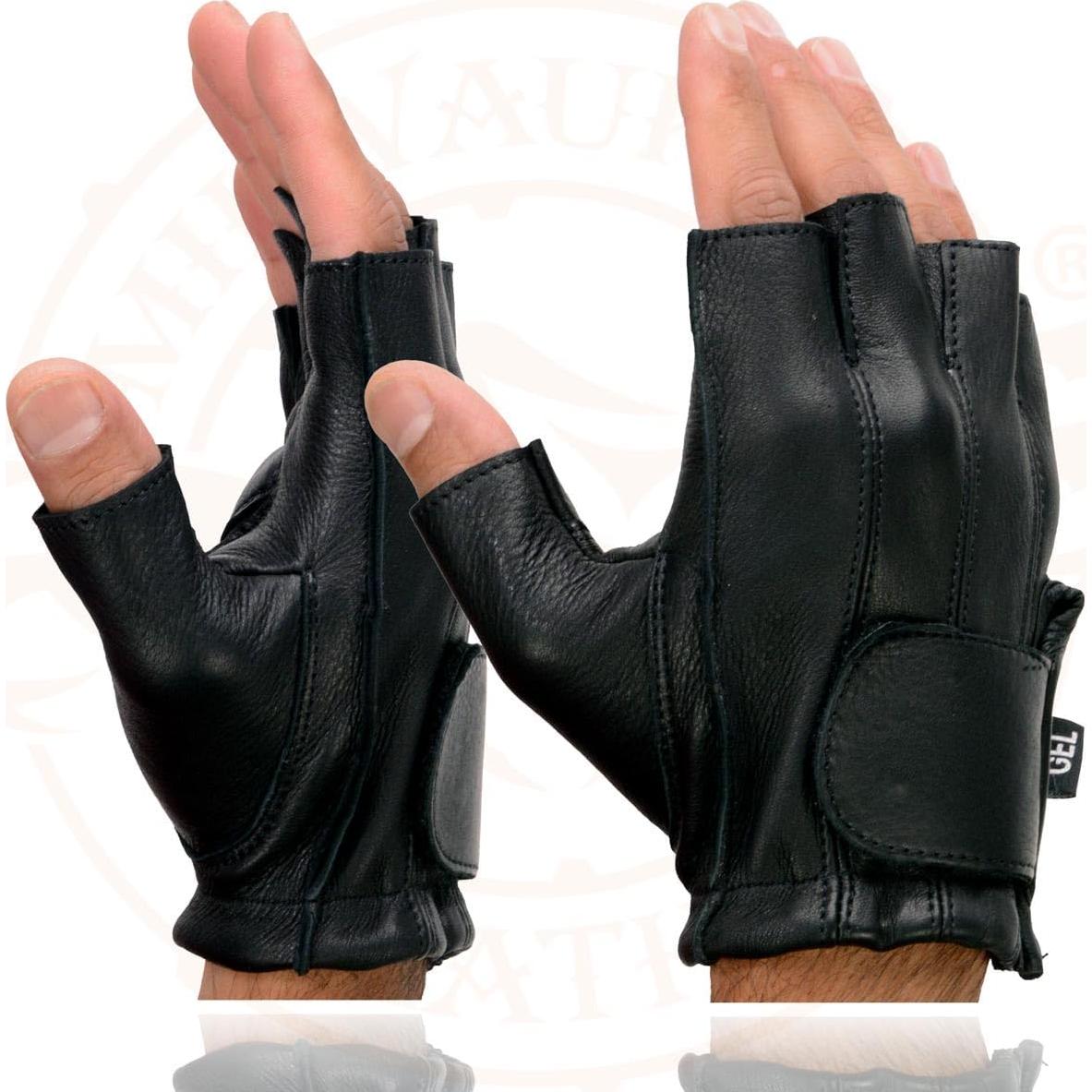 Guantes de Motocicleta Milwaukee Leather SH850 Cuero Negro X-Pequeño