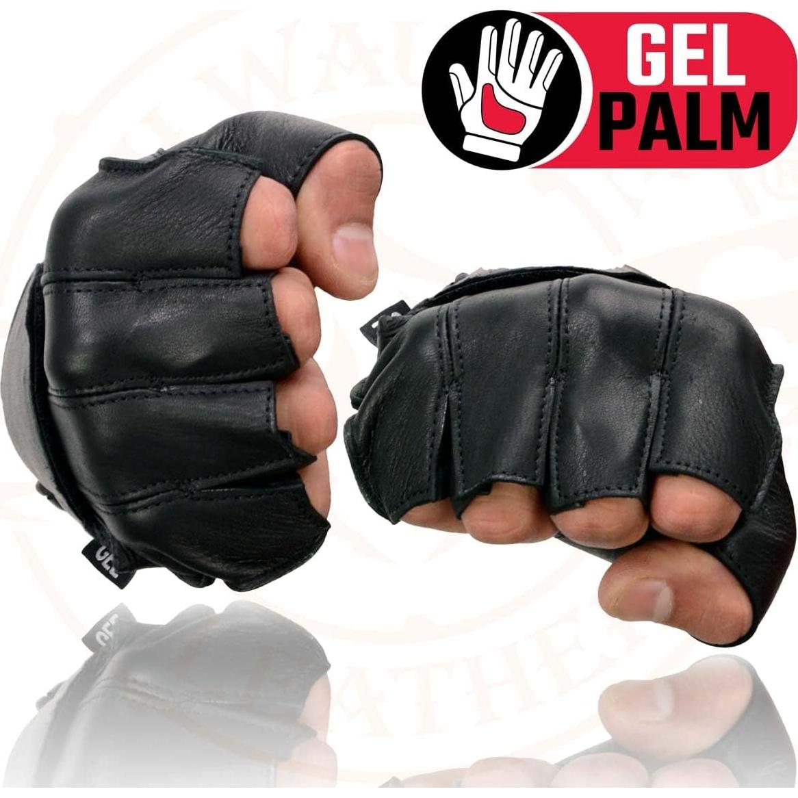 Guantes de Motocicleta Milwaukee Leather SH850 Cuero Negro X-Pequeño