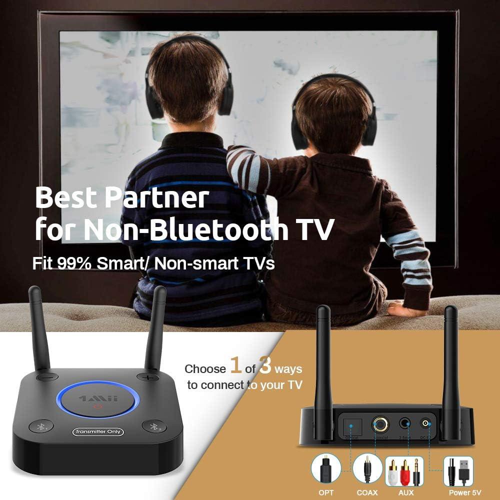 Transmisor Bluetooth 5.2 1Mii B06TX para TV y Audio Inalámbrico