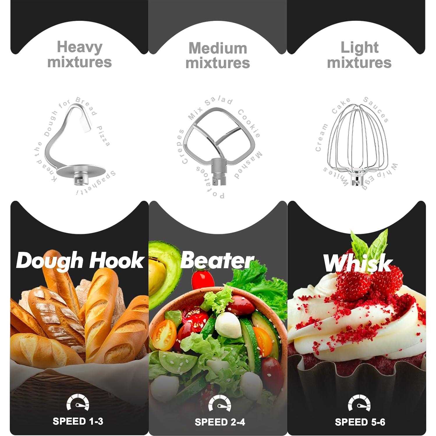 Batidora de pie Kitchen in the Box KSM62 6.5L 660W Negra