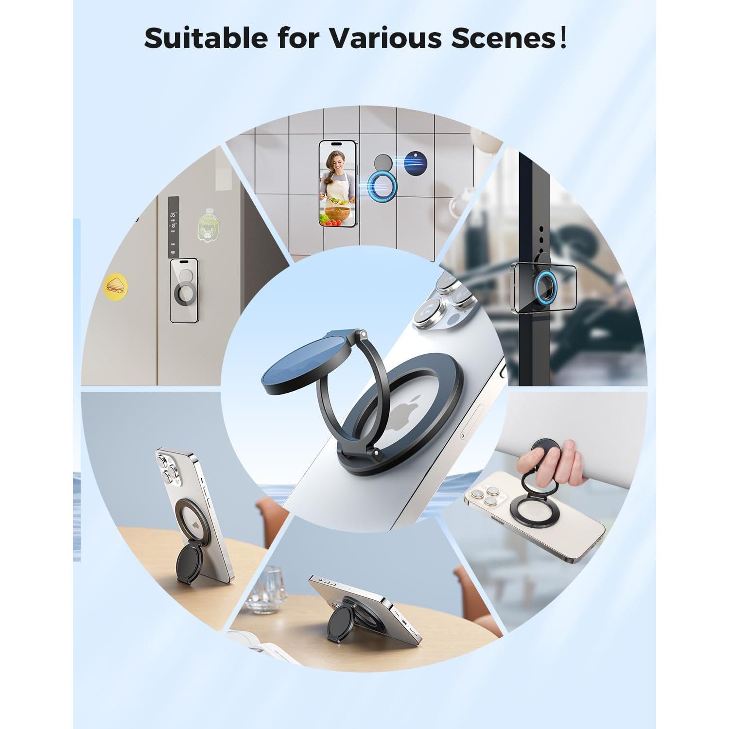 Soporte Magnético SUPERONE MagSafe Doble Cara para iPhone