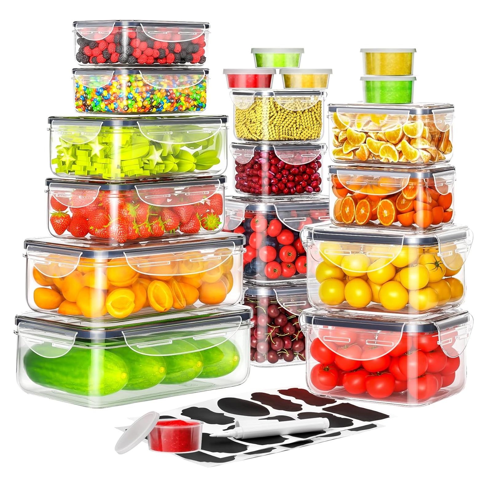 Contenedores de Almacenamiento de Alimentos Pony 20 Piezas Herméticos