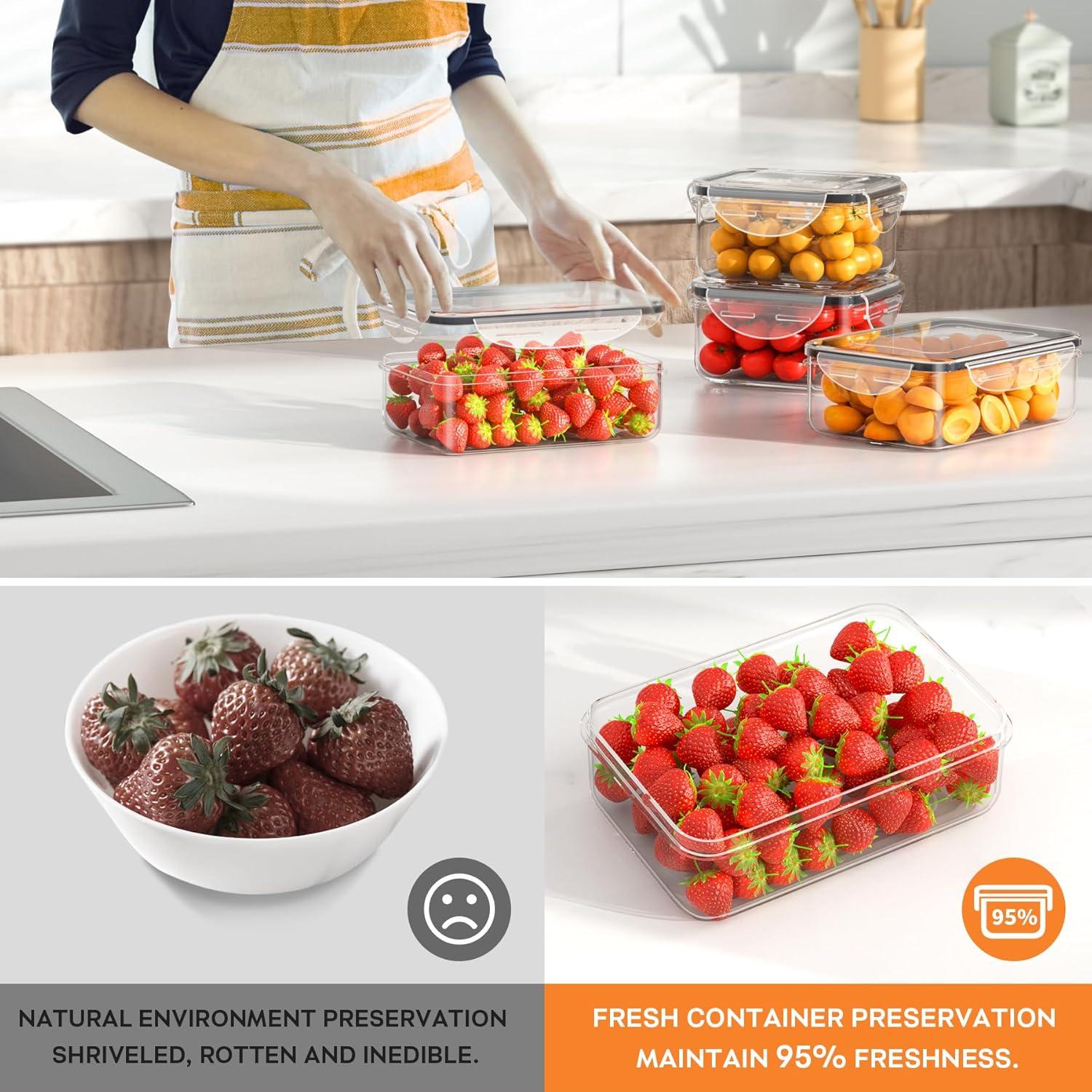 Contenedores de Almacenamiento de Alimentos Pony 20 Piezas Herméticos