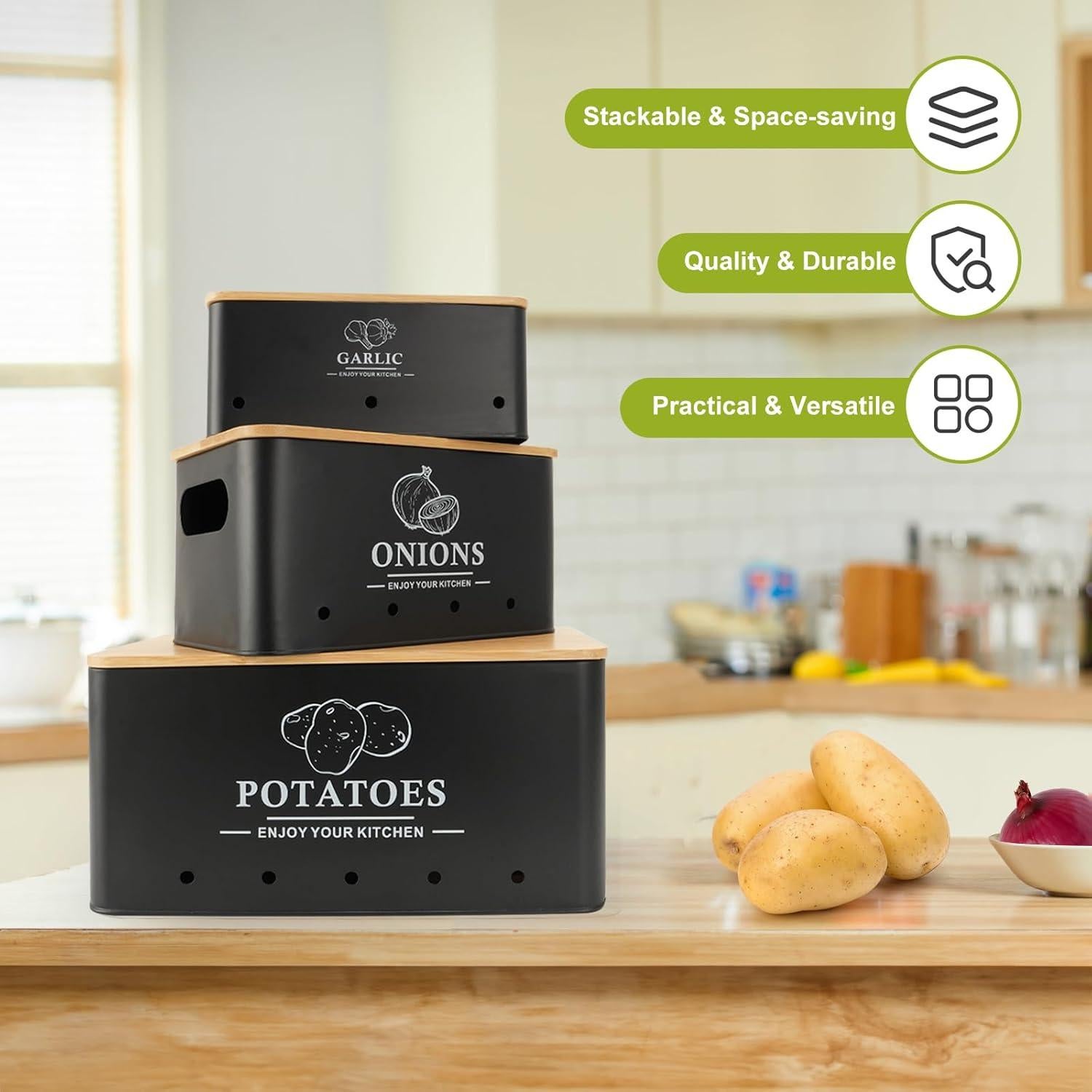 Juego de Almacenamiento de Verduras Dekosilave - 3 Contenedores