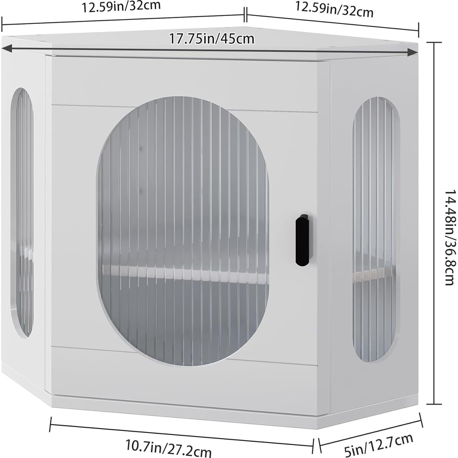 Caja de Pan Esquinera Minton de Madera Ajustable Blanca