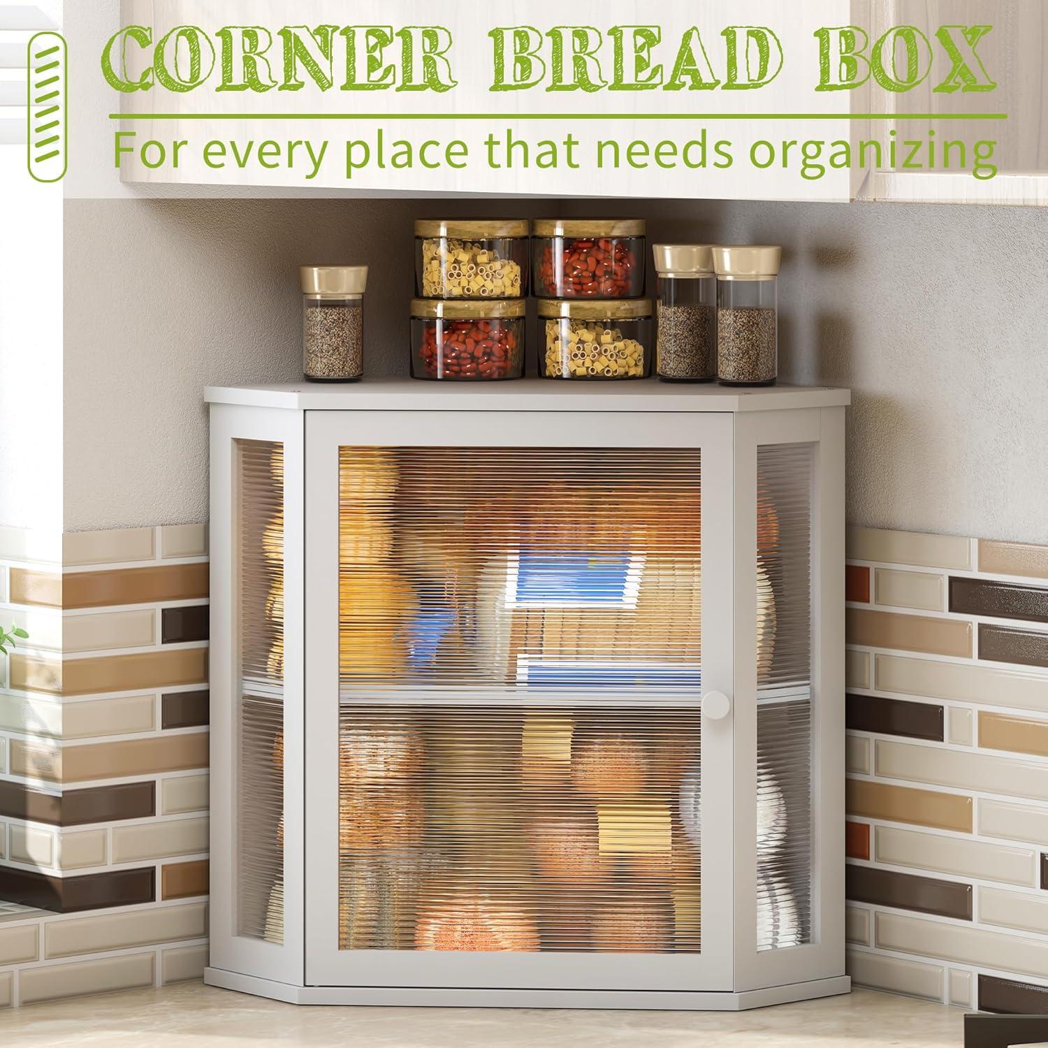 Caja de Pan Doble BMOSU Extra Grande de Bambú Blanca