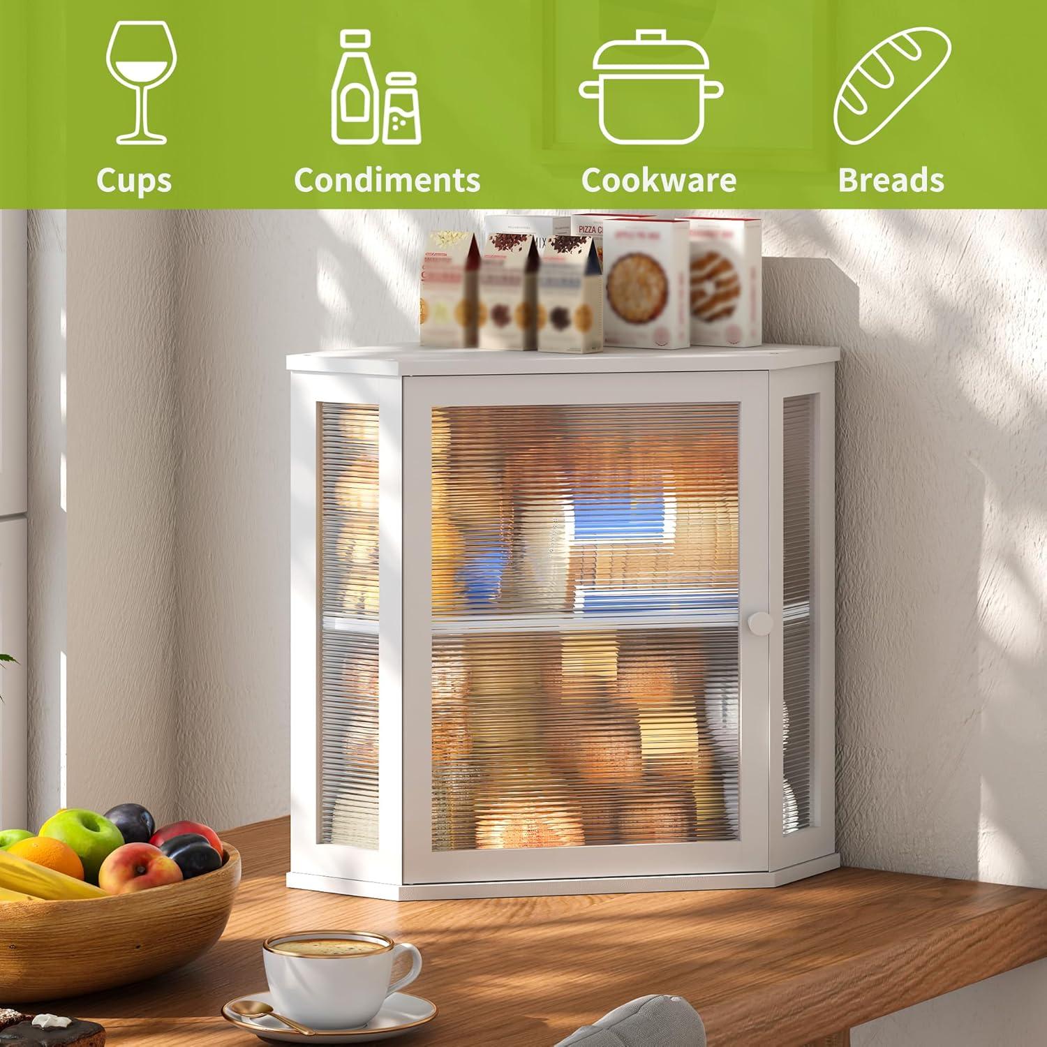 Caja de Pan Doble BMOSU Extra Grande de Bambú Blanca