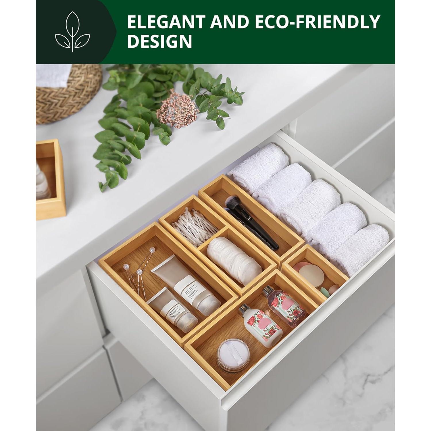 Set de 5 Organizadores de Cajones de Bambú Royal Craft Wood