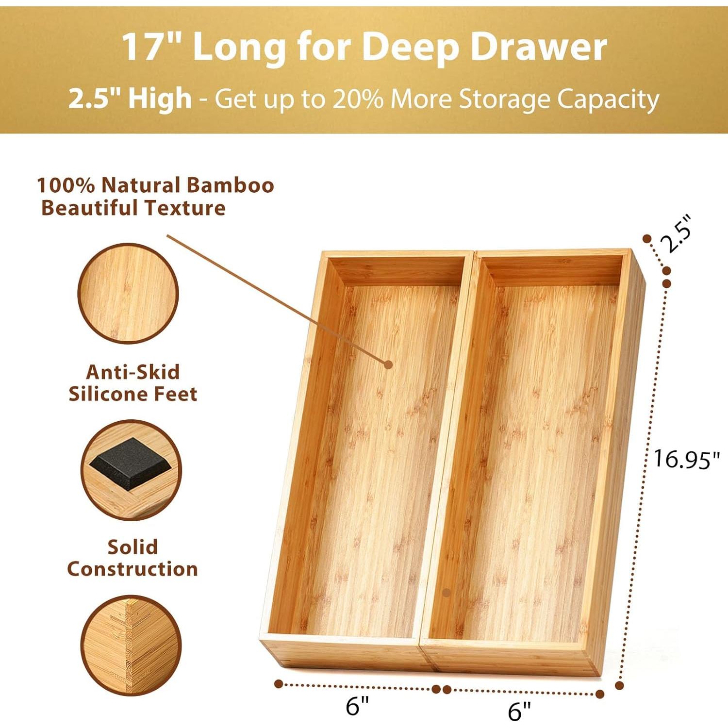 Organizador de Utensilios de Cocina Umilife - Juego de 2, 43x15x6.4cm