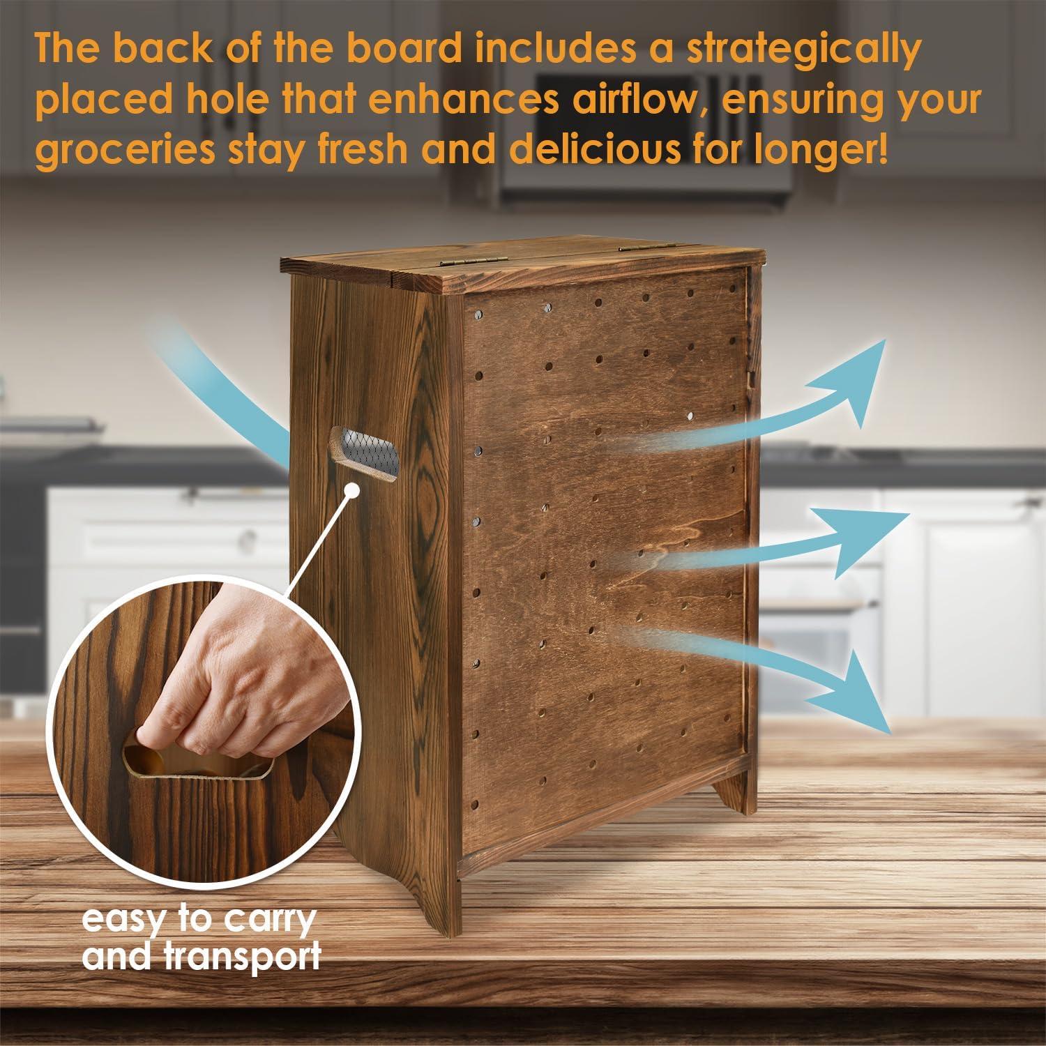 Caja de Almacenamiento de Madera Ikee Design 30x17.3x40.6 cm