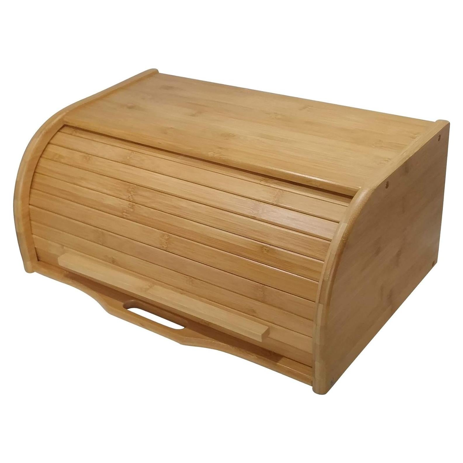 Caja de Pan Grande de Madera de Bambú Natural Premium Presents